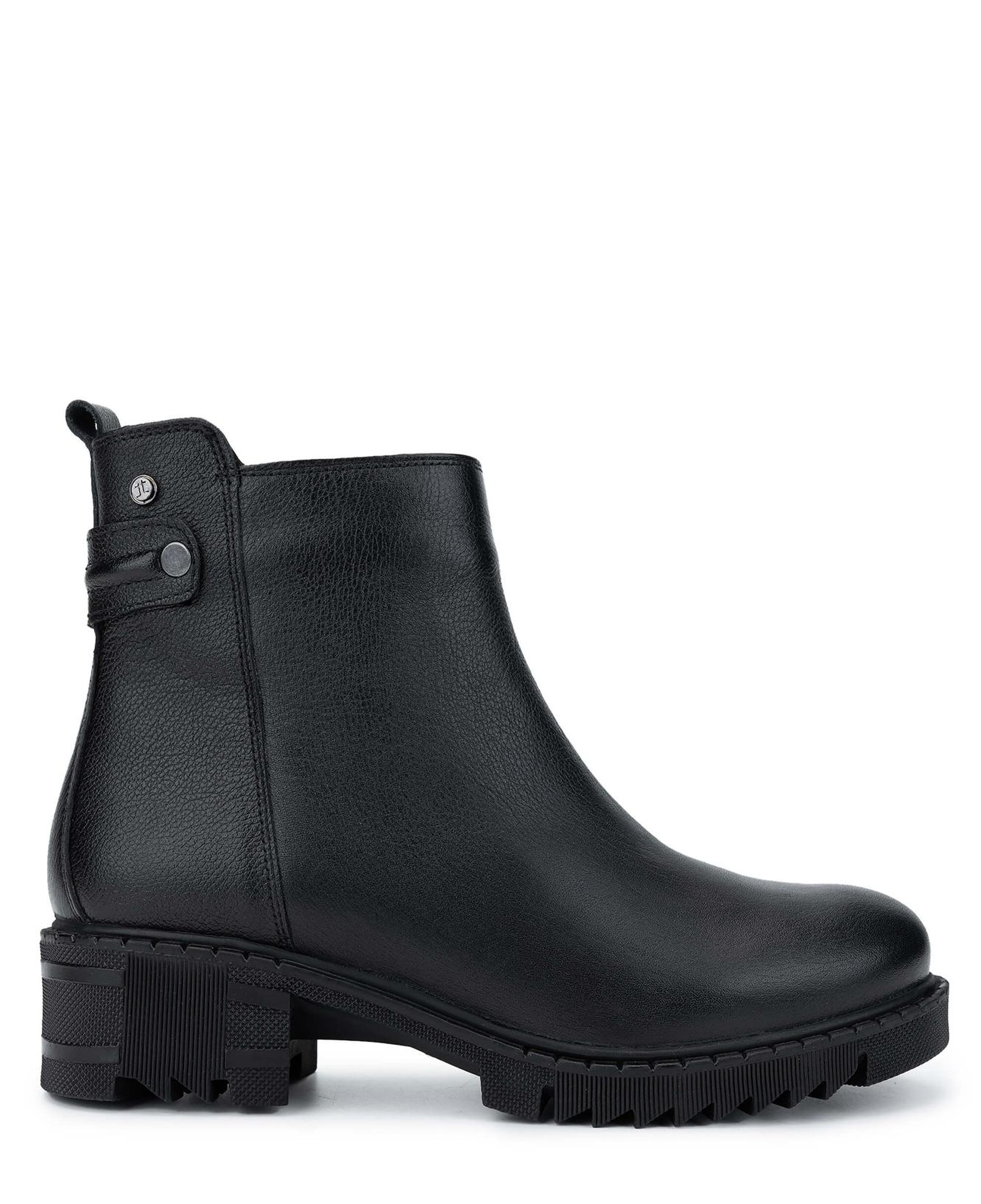 Tamer Tanca Kadın Hakiki Deri Siyah Floter Casual Bot