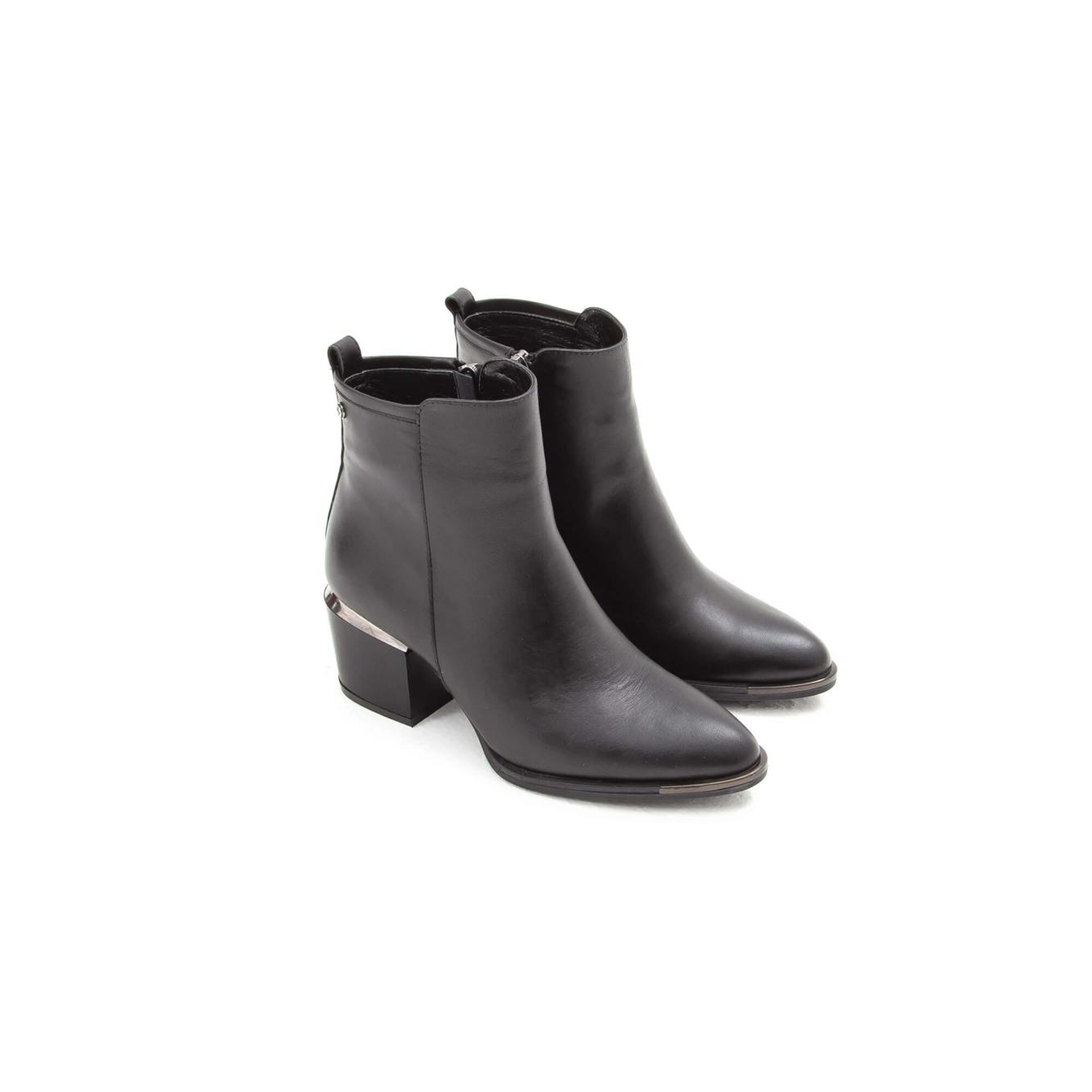 Tamer Tanca Kadın Hakiki Deri Siyah Analin Klasik Bot