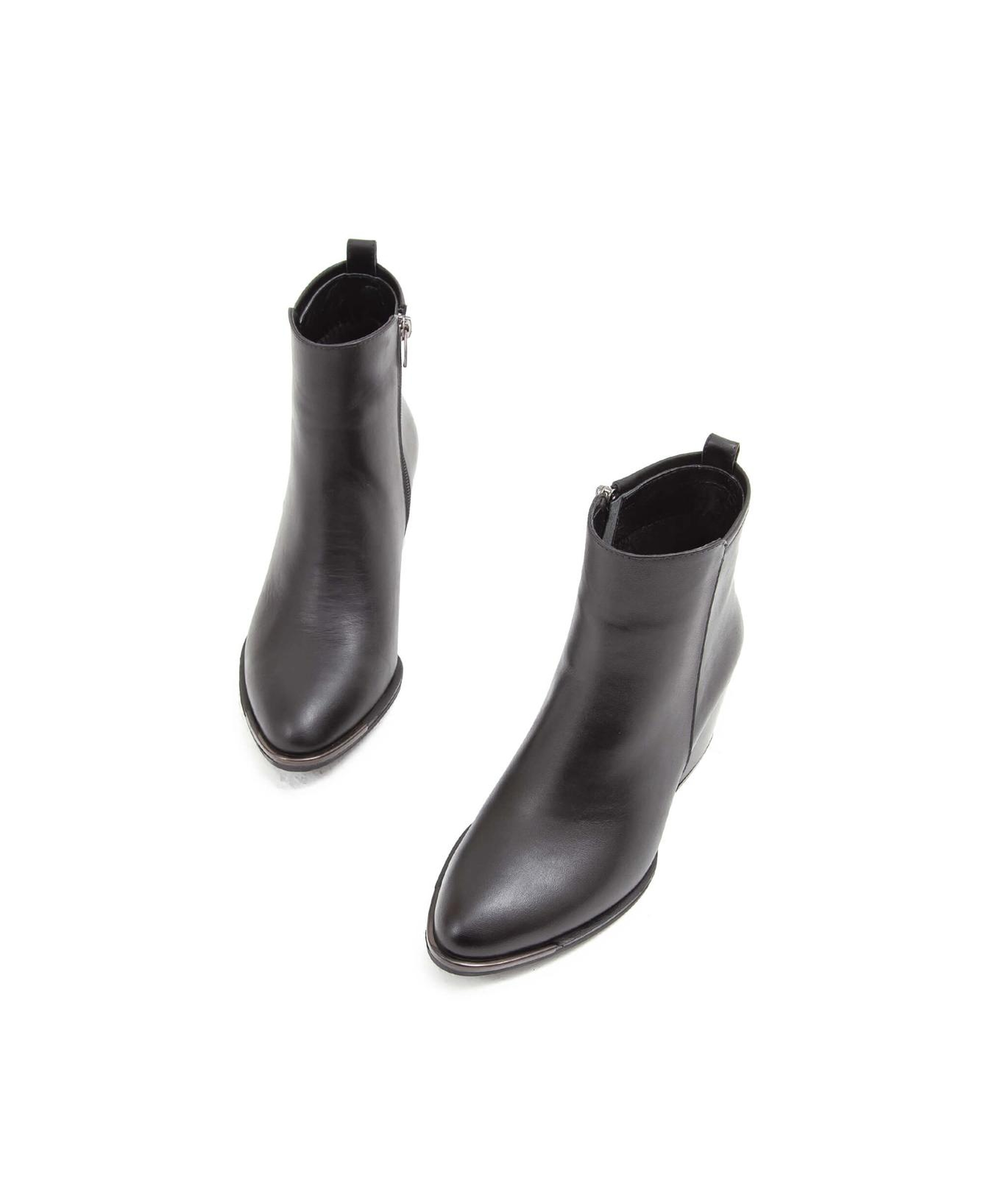 Tamer Tanca Kadın Hakiki Deri Siyah Analin Klasik Bot