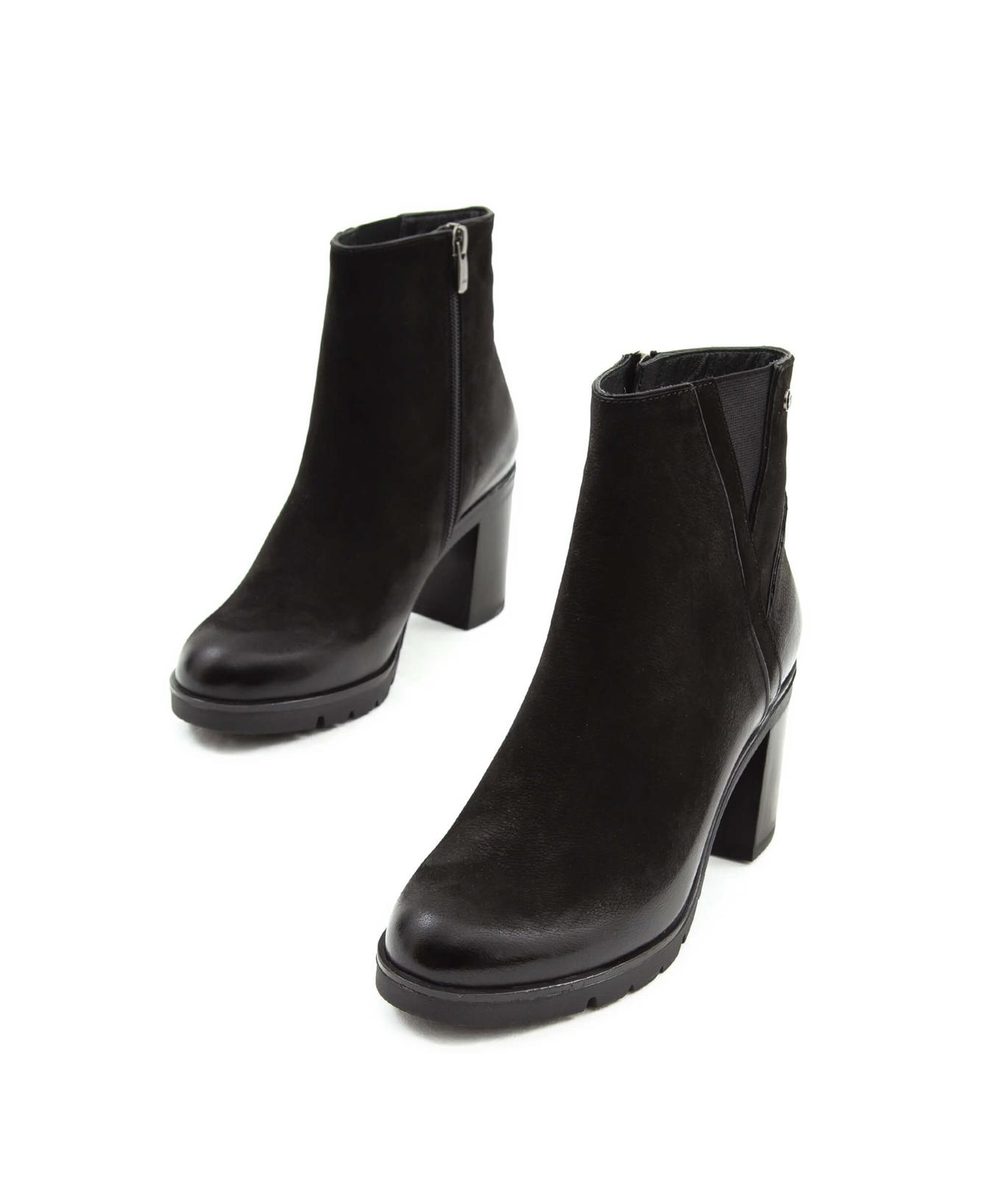 Tamer Tanca Kadın Hakiki Deri Siyah Nubuk Klasik Bot