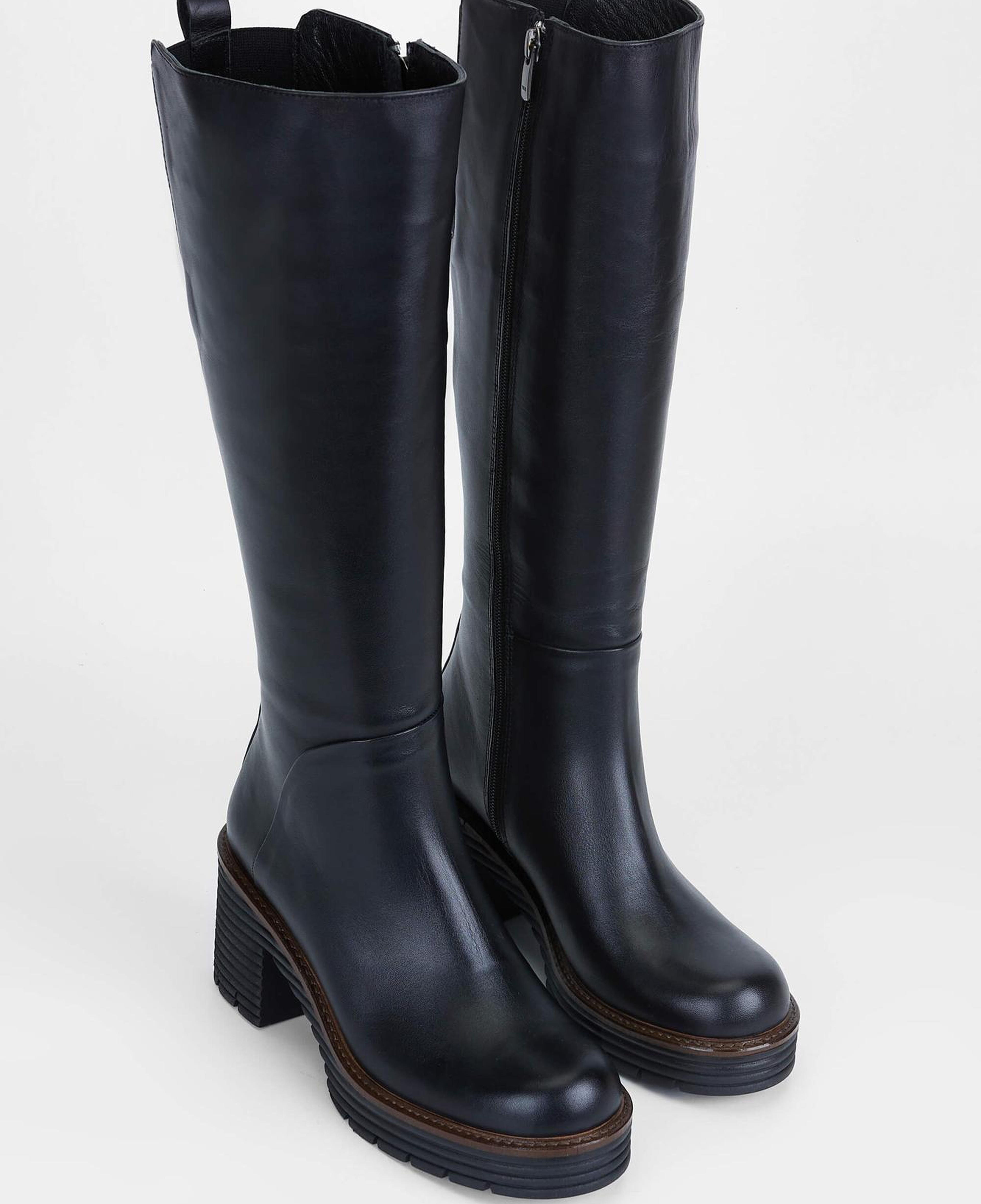 Tamer Tanca Kadın Hakiki Deri Siyah Casual Çizme