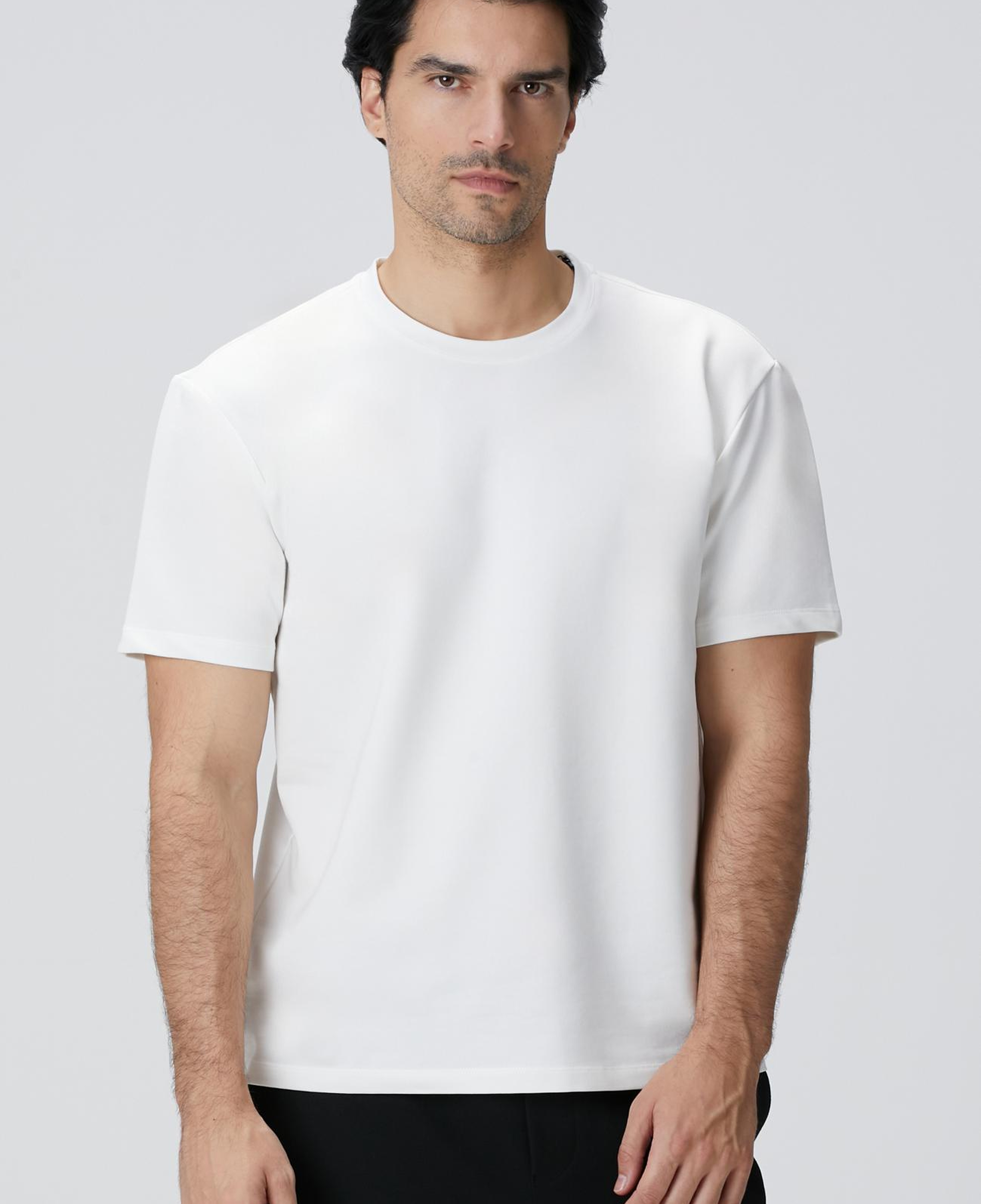 Network Erkek N-Tech Kırık Beyaz Basic T-shirt