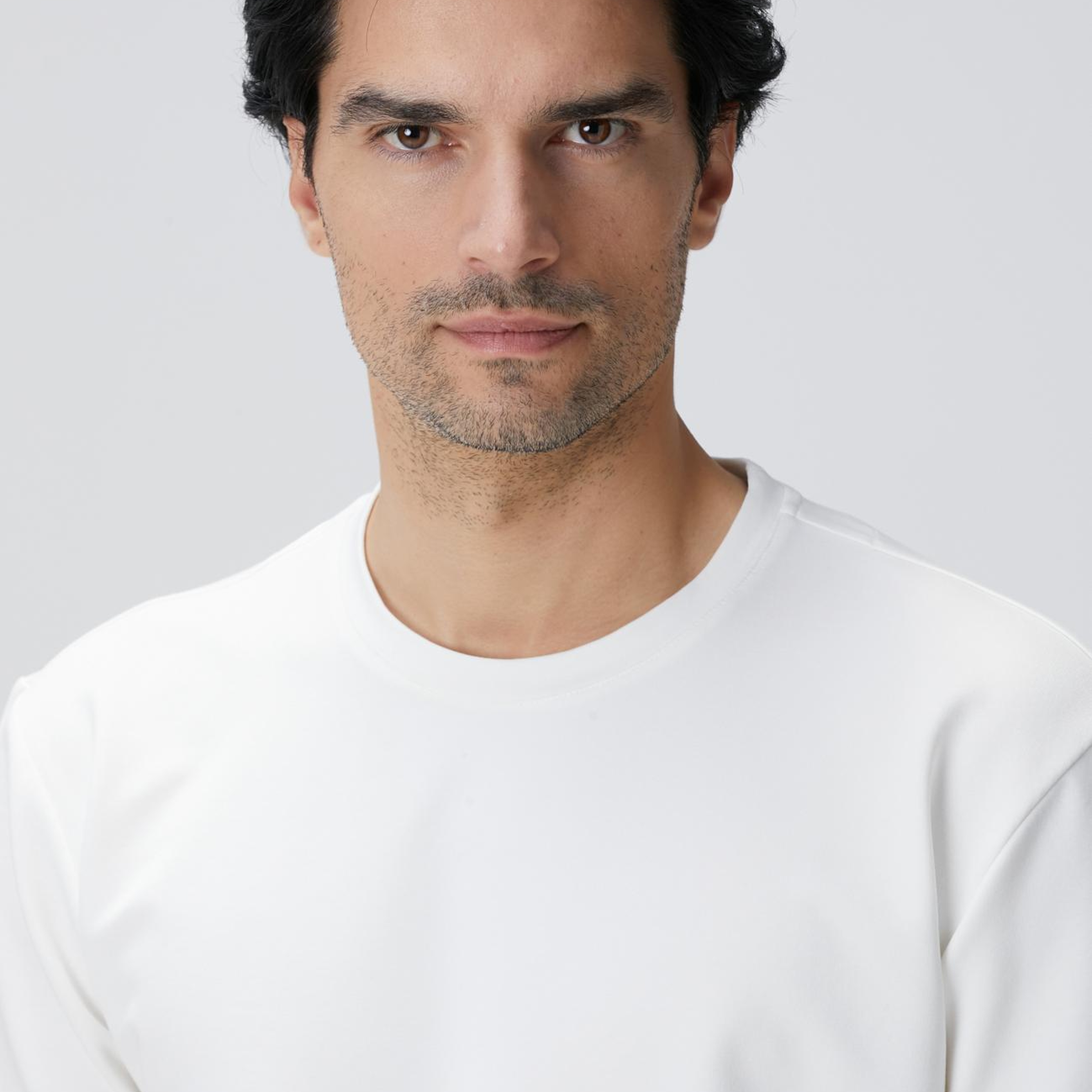 Network Erkek N-Tech Kırık Beyaz Basic T-shirt