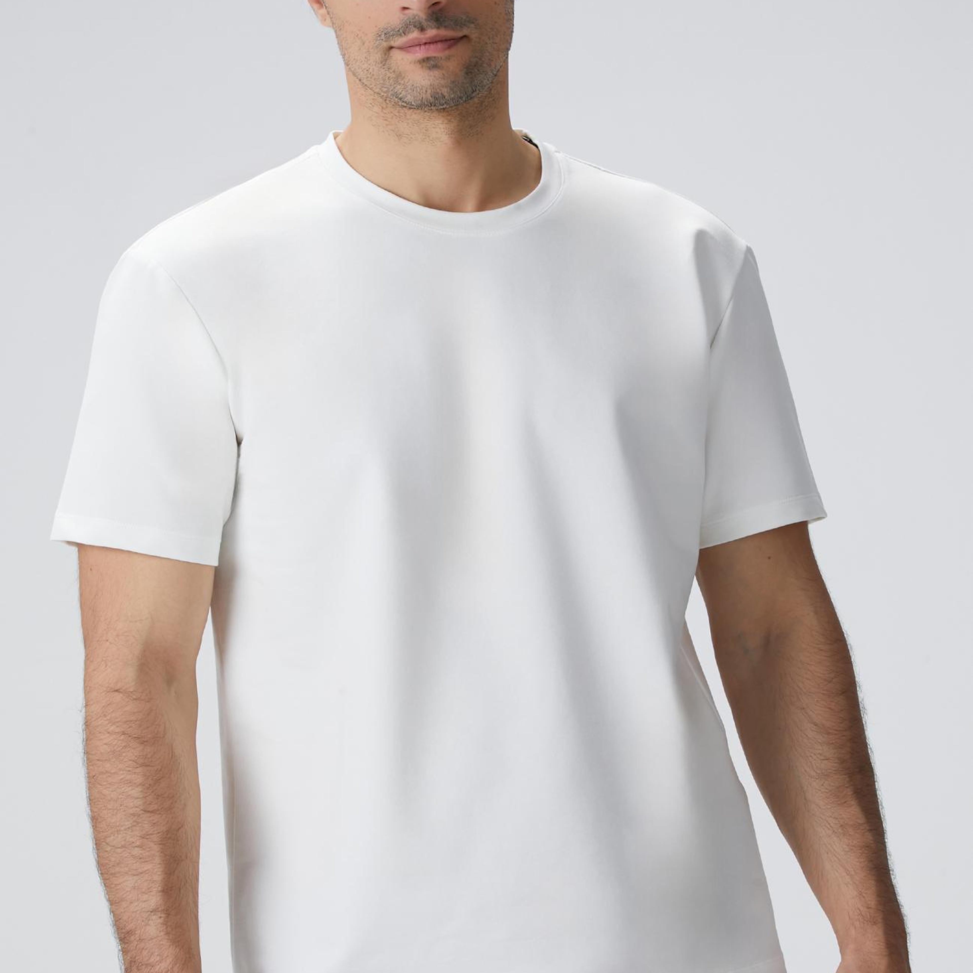 Network Erkek N-Tech Kırık Beyaz Basic T-shirt