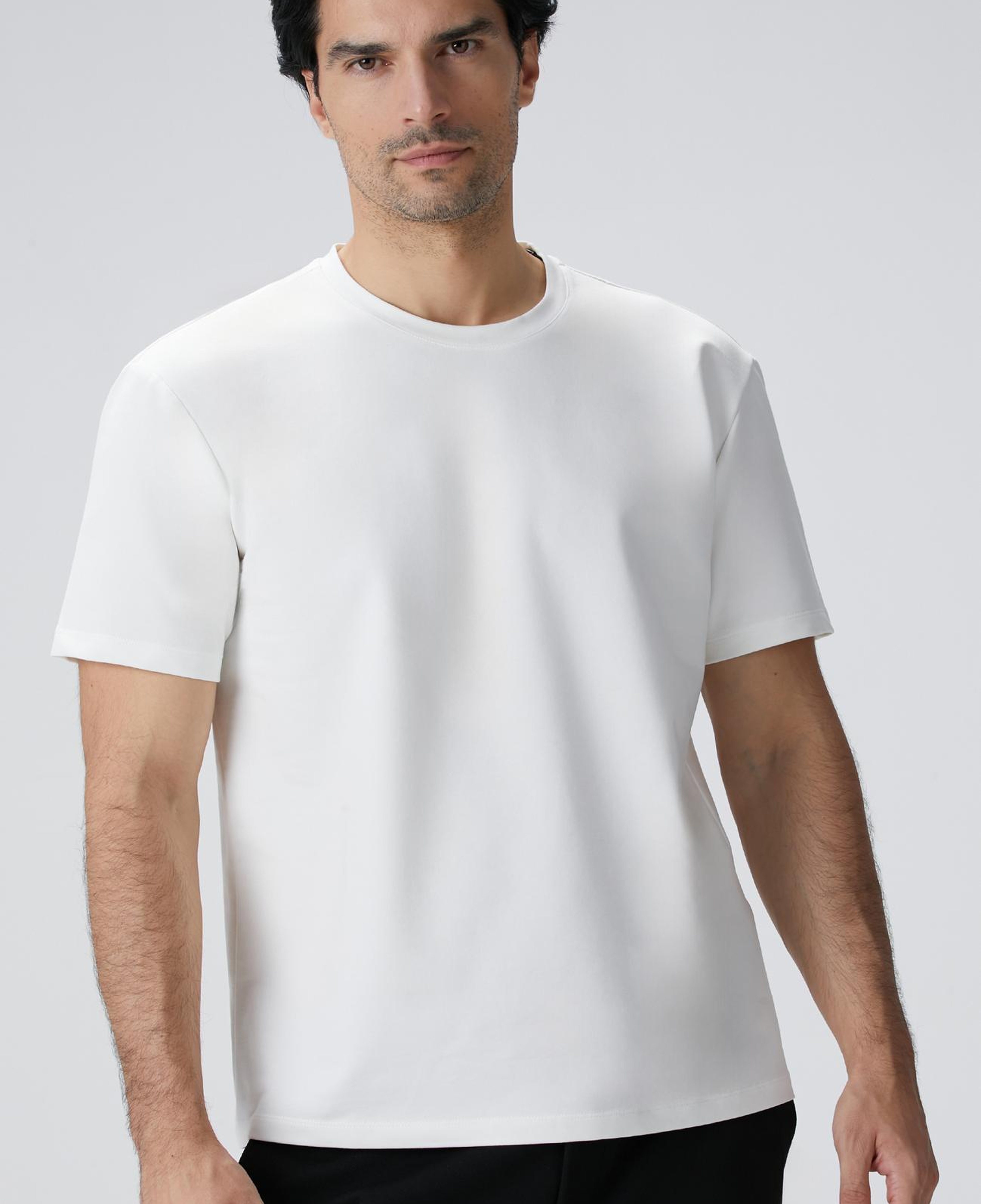 Network Erkek N-Tech Kırık Beyaz Basic T-shirt