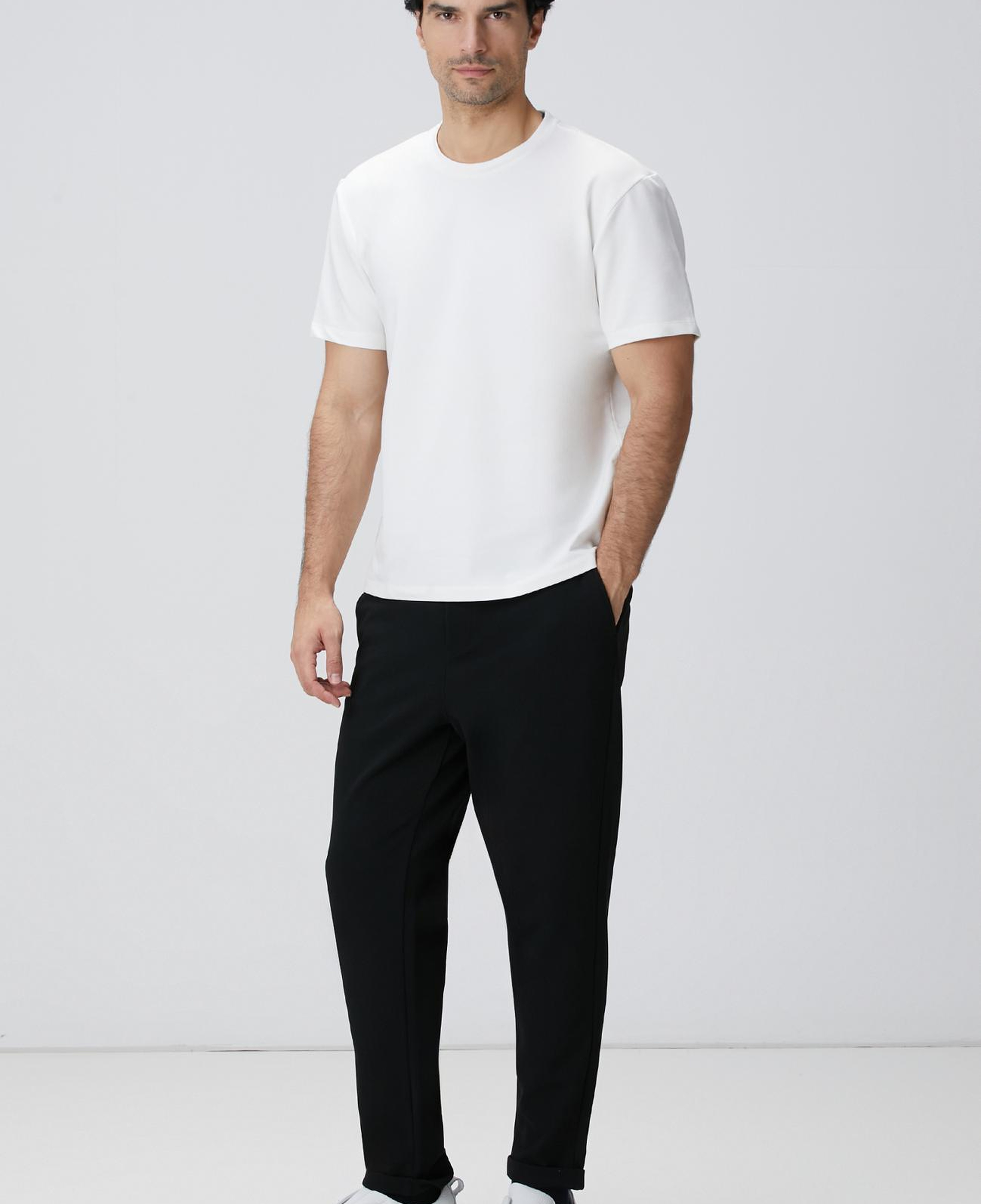 Network Erkek N-Tech Kırık Beyaz Basic T-shirt