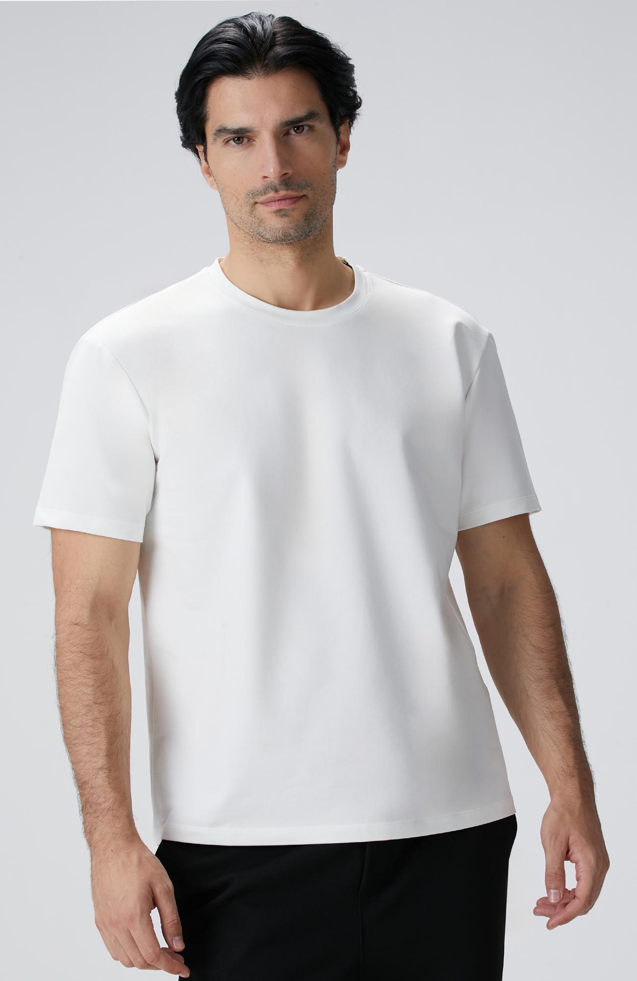 Network Erkek N-Tech Kırık Beyaz Basic T-shirt