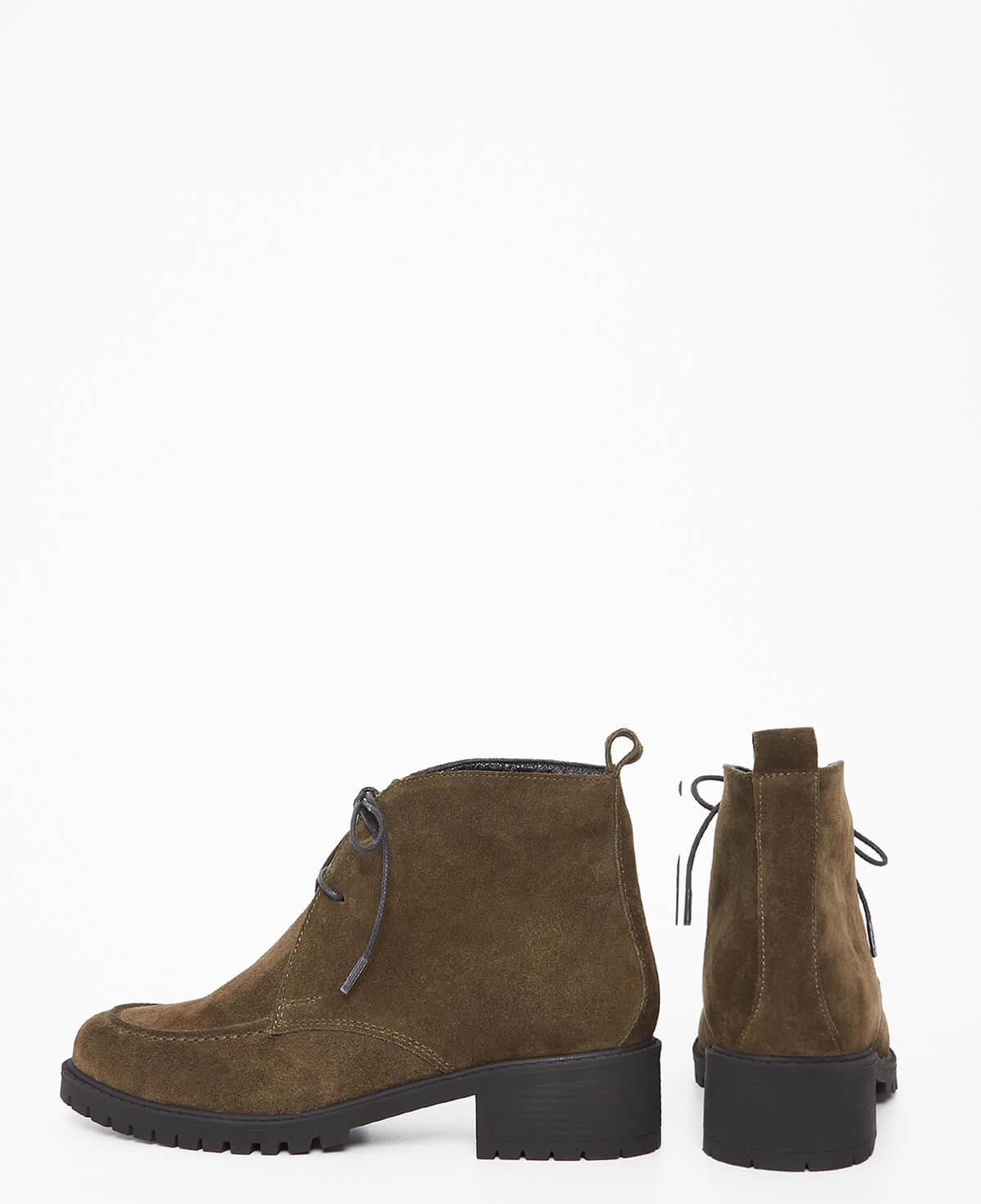 Tamer Tanca Kadın Hakiki Deri Haki Süet Casual Bot