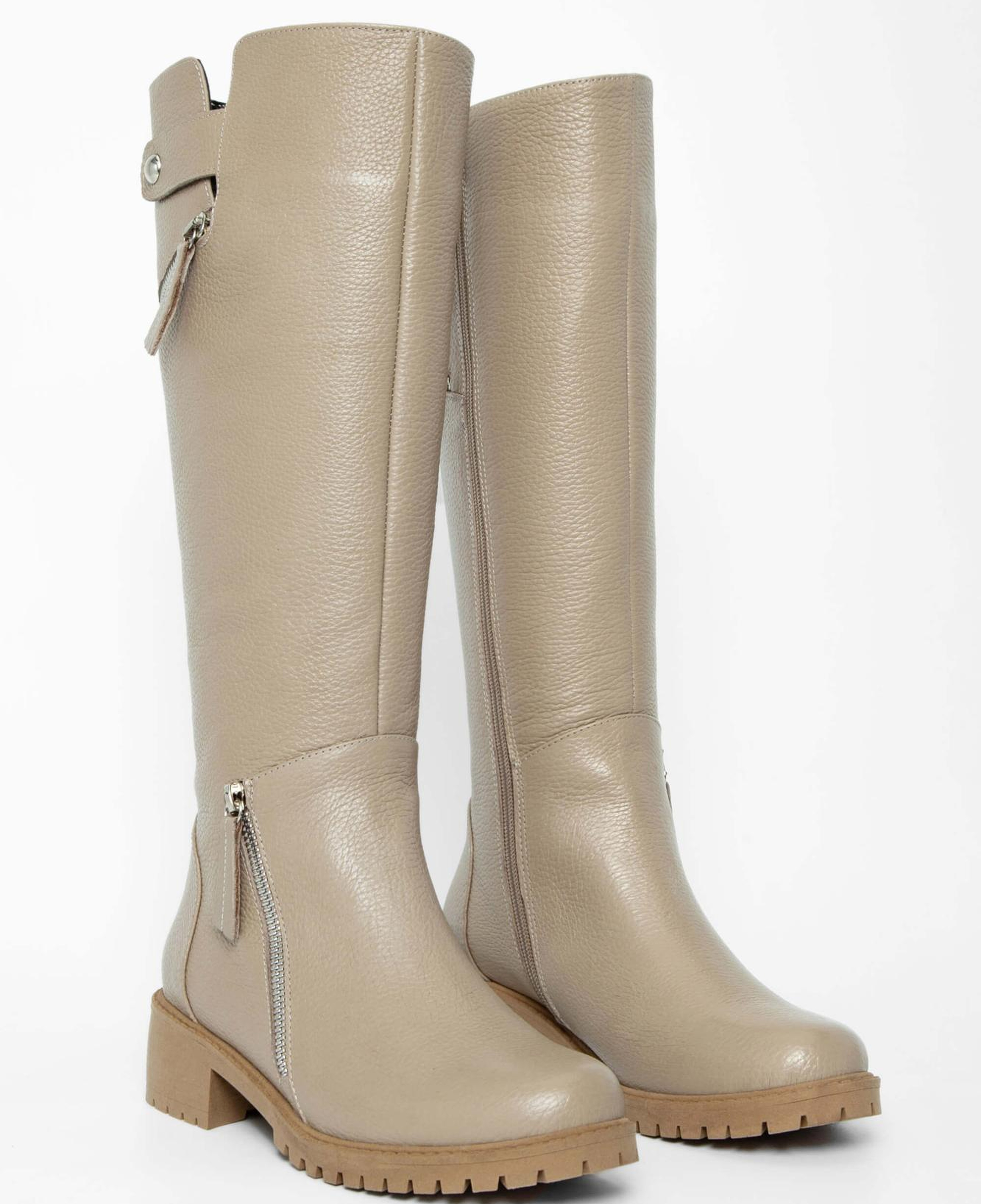 Tamer Tanca Kadın Hakiki Deri Bej Casual Çizme