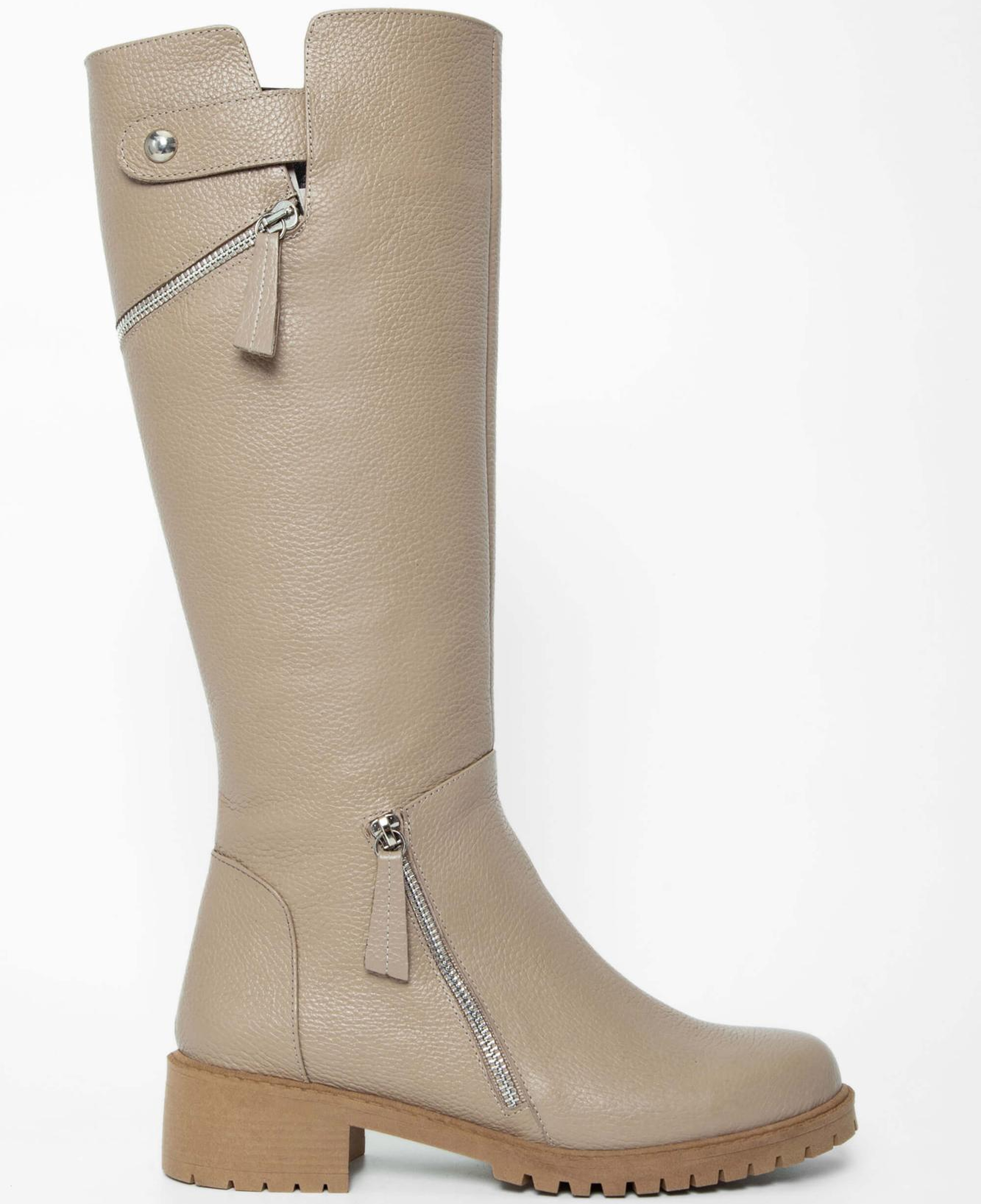 Tamer Tanca Kadın Hakiki Deri Bej Casual Çizme