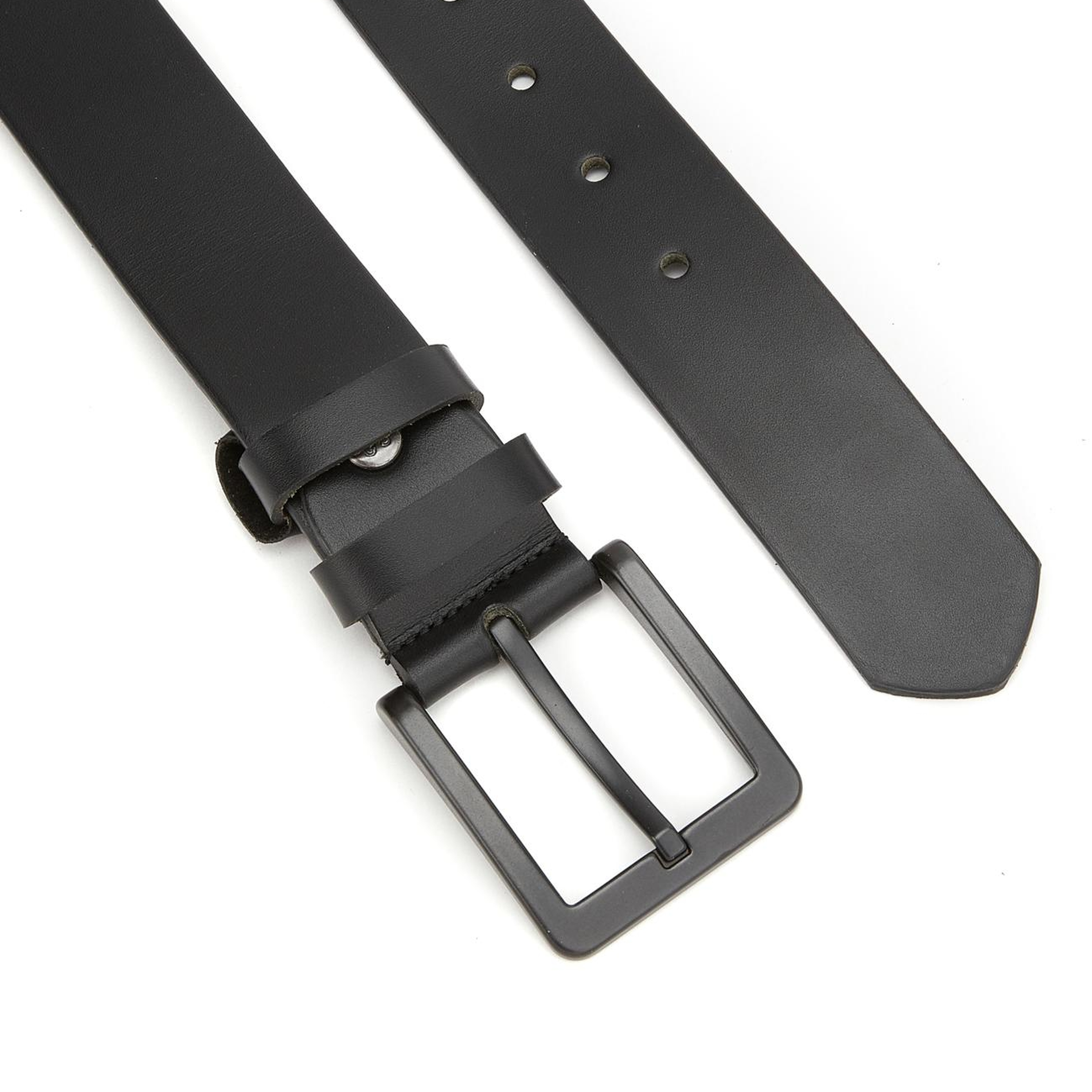 Network Erkek Siyah Deri Kemer