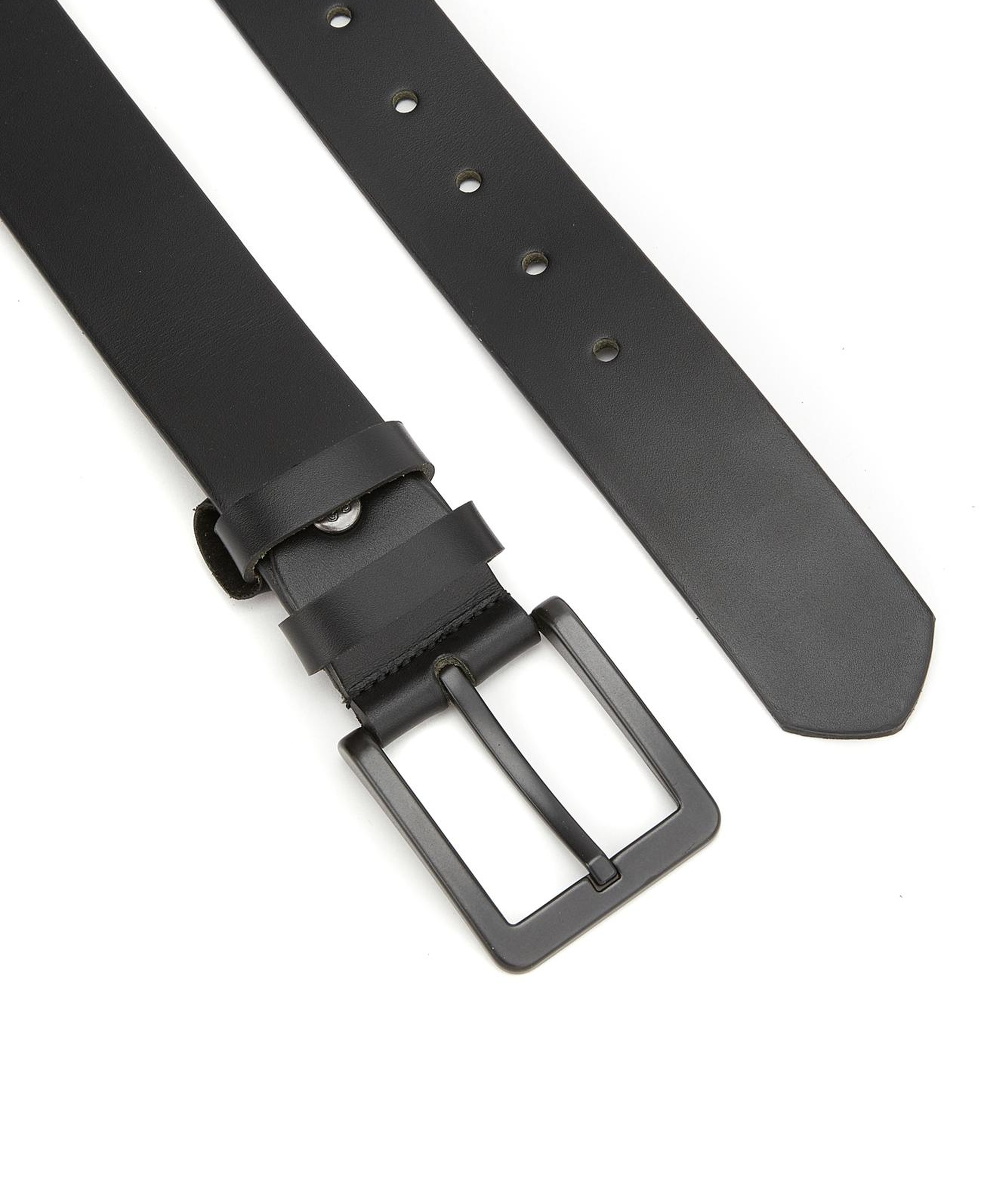 Network Erkek Siyah Deri Kemer