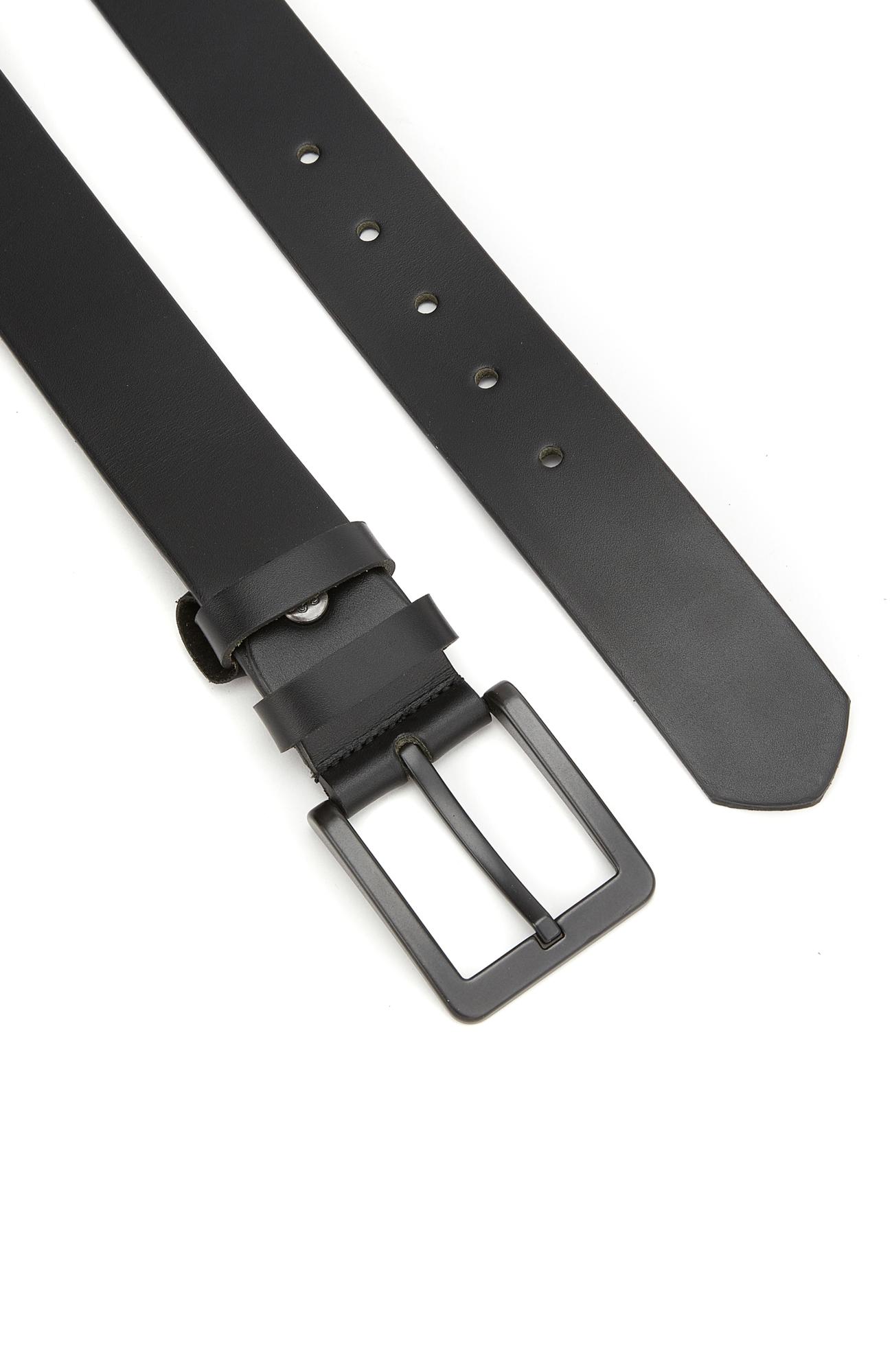 Network Erkek Siyah Deri Kemer