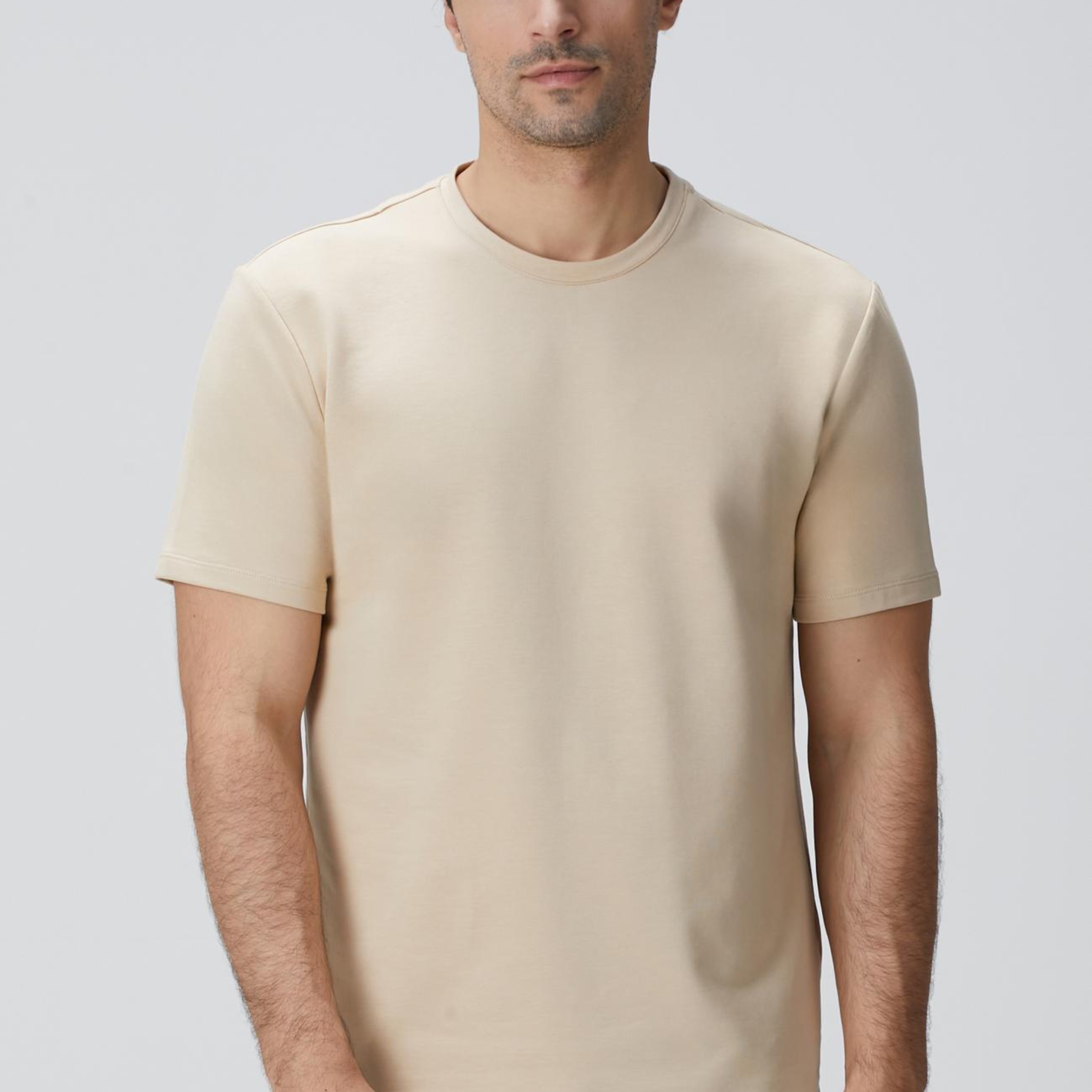 Network Erkek N-Tech Bej Basic T-shirt