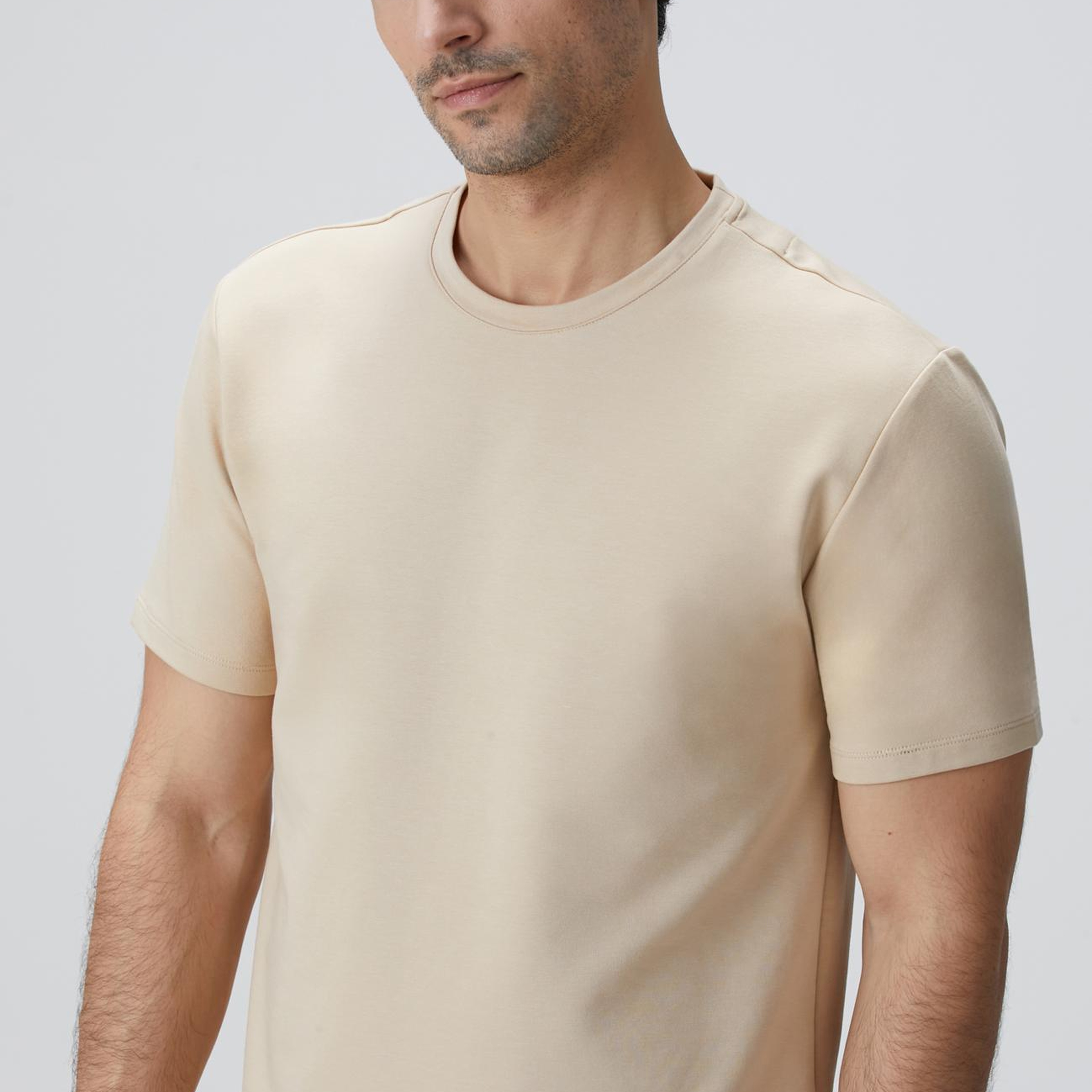 Network Erkek N-Tech Bej Basic T-shirt