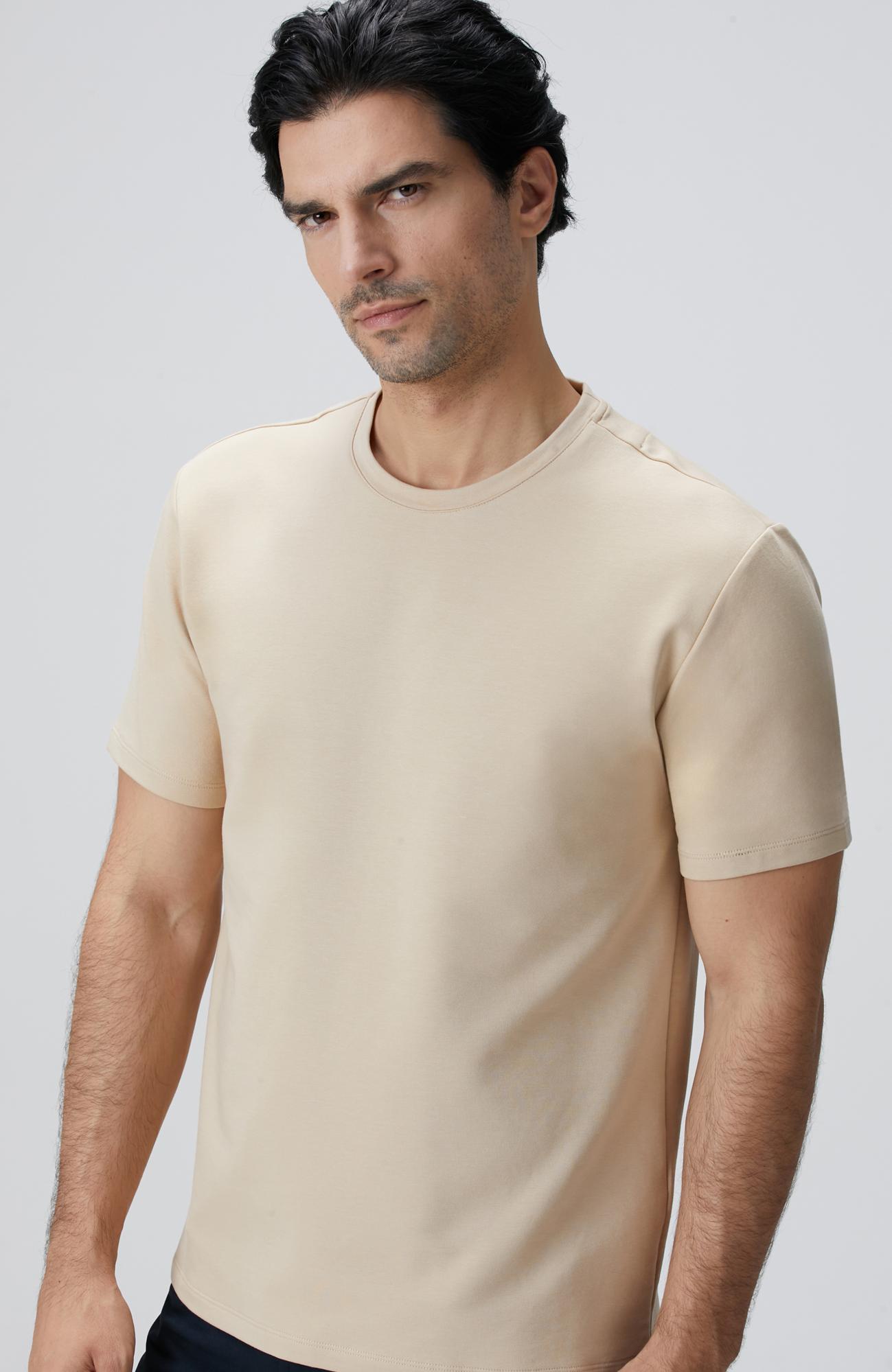 Network Erkek N-Tech Bej Basic T-shirt
