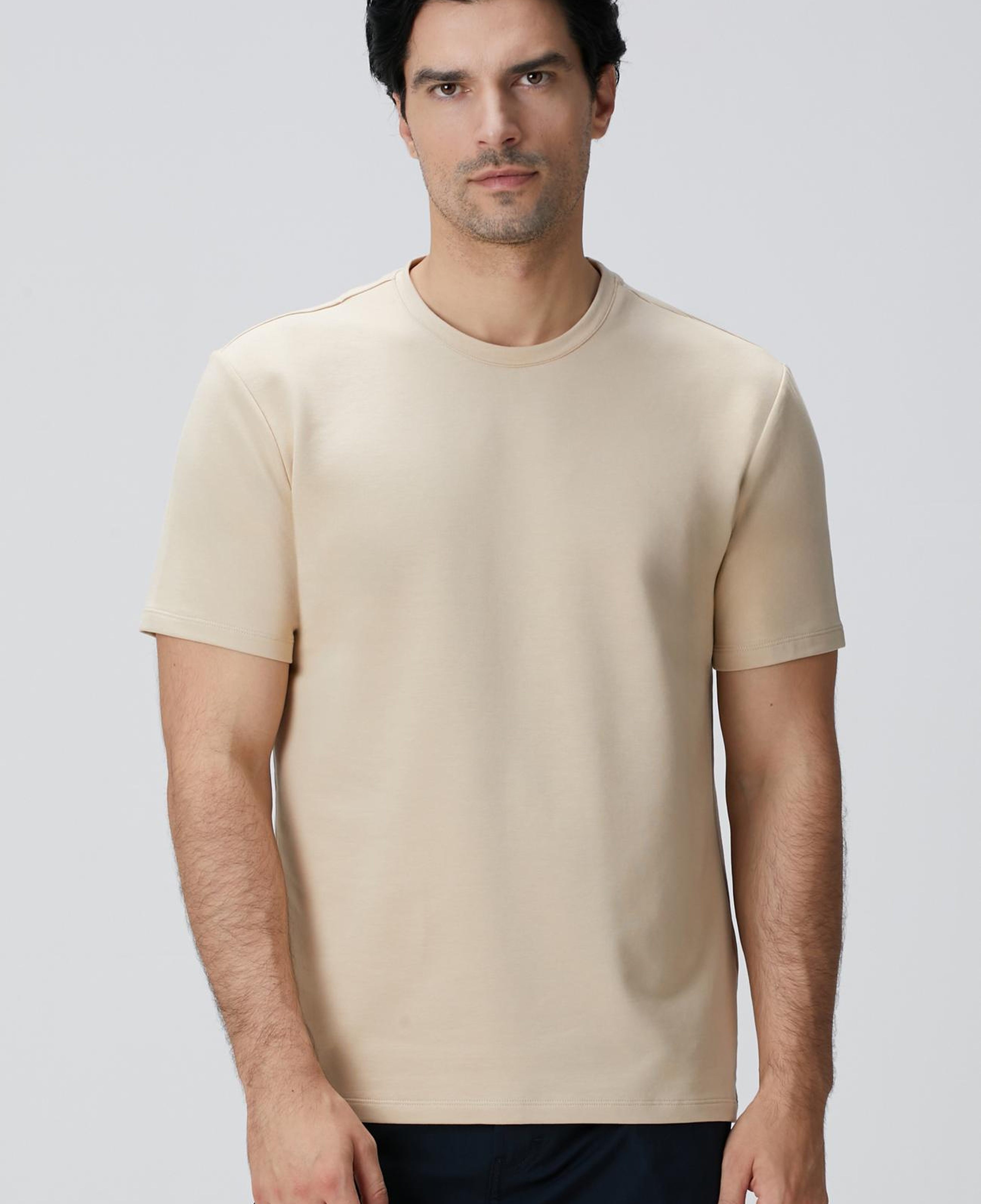 Network Erkek N-Tech Bej Basic T-shirt