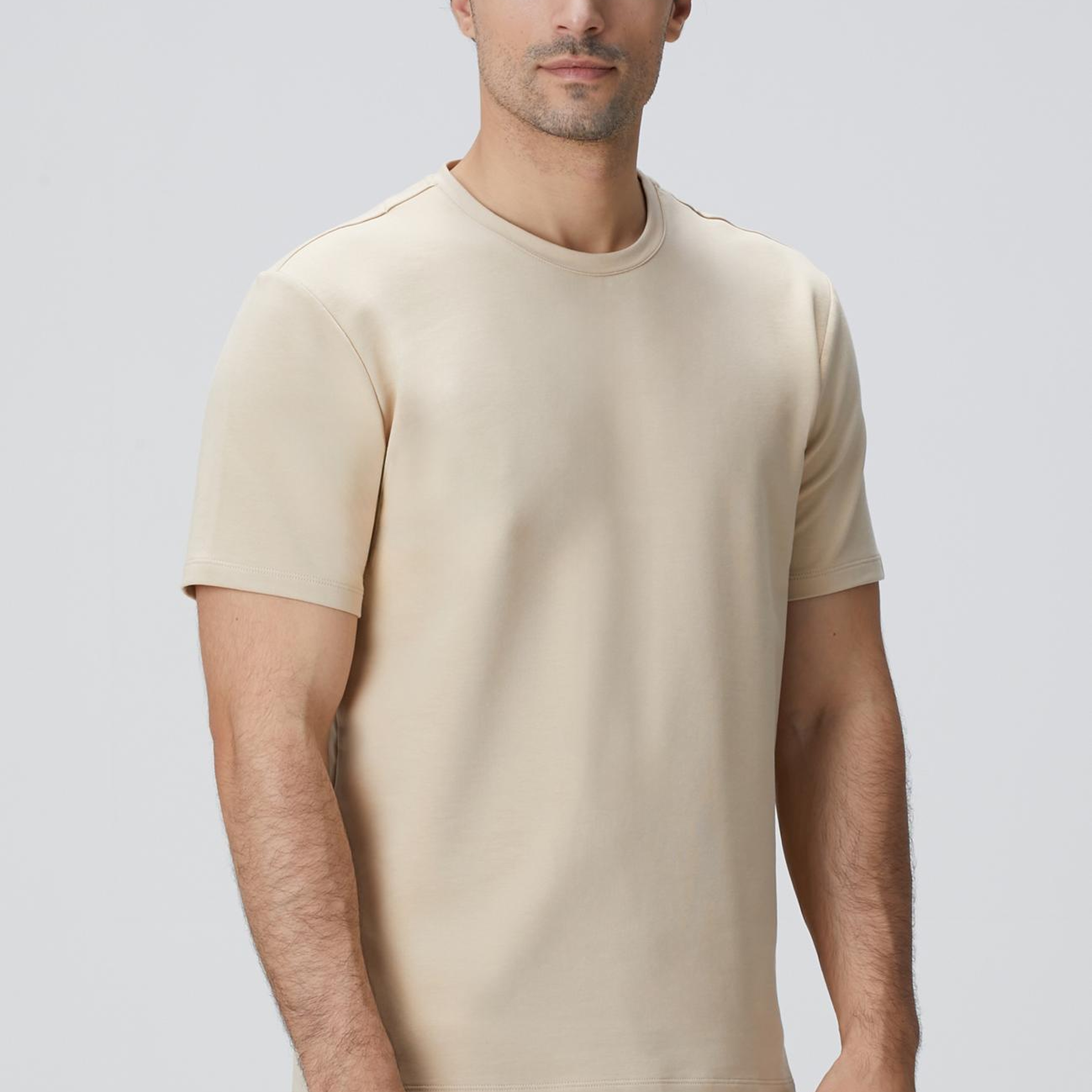 Network Erkek N-Tech Bej Basic T-shirt