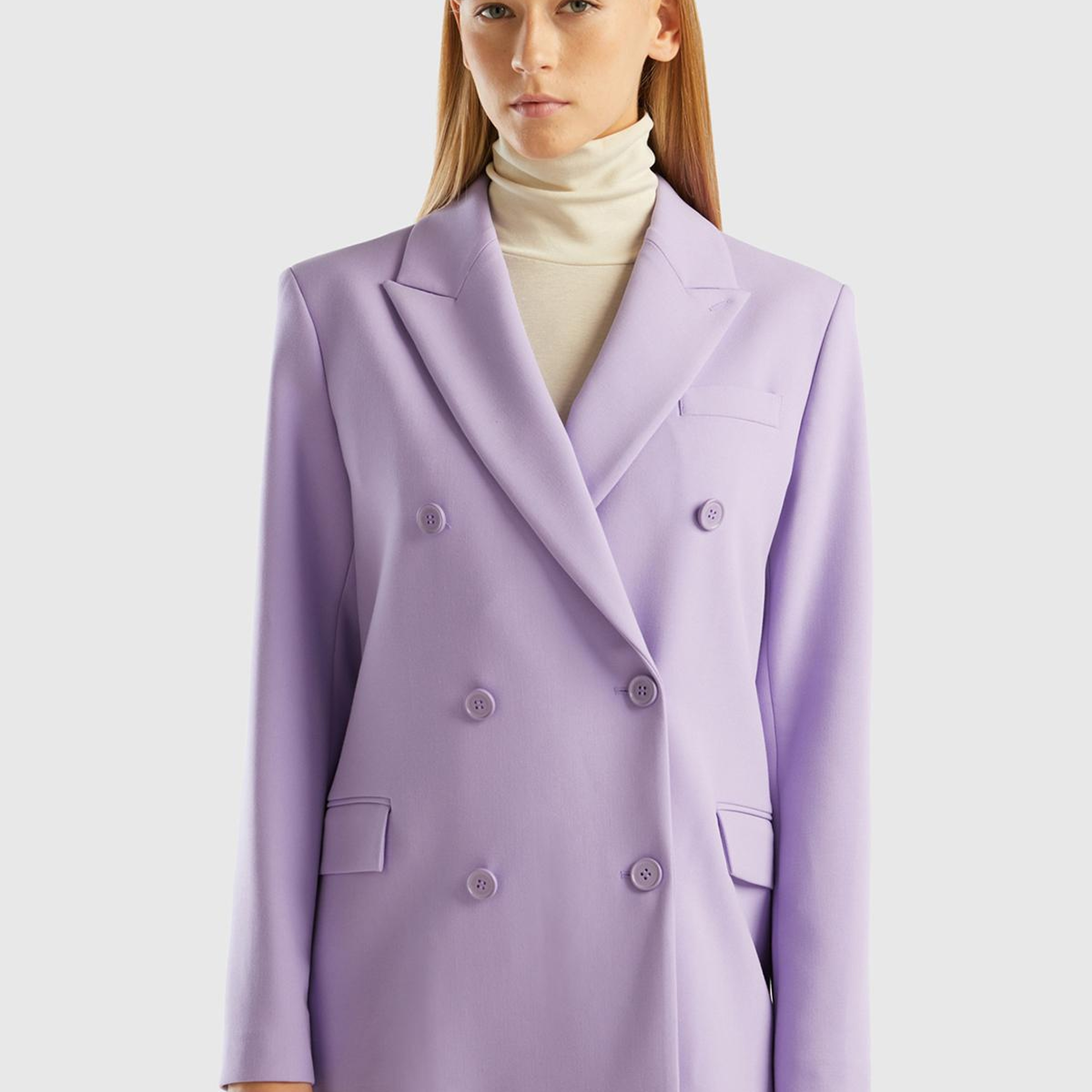 Kadın Lila Kruvaze Ceket