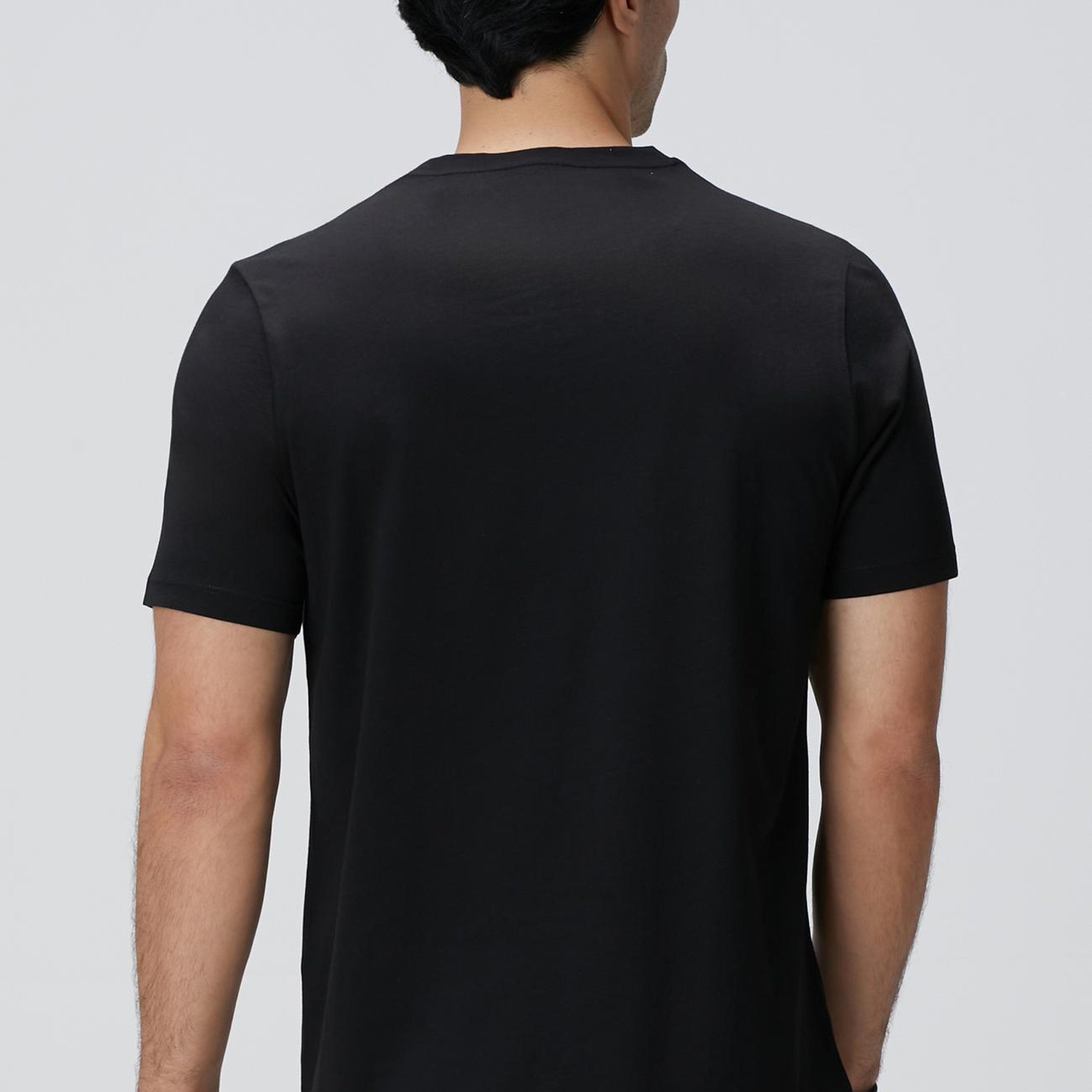 Network Erkek Siyah Basic T-shirt