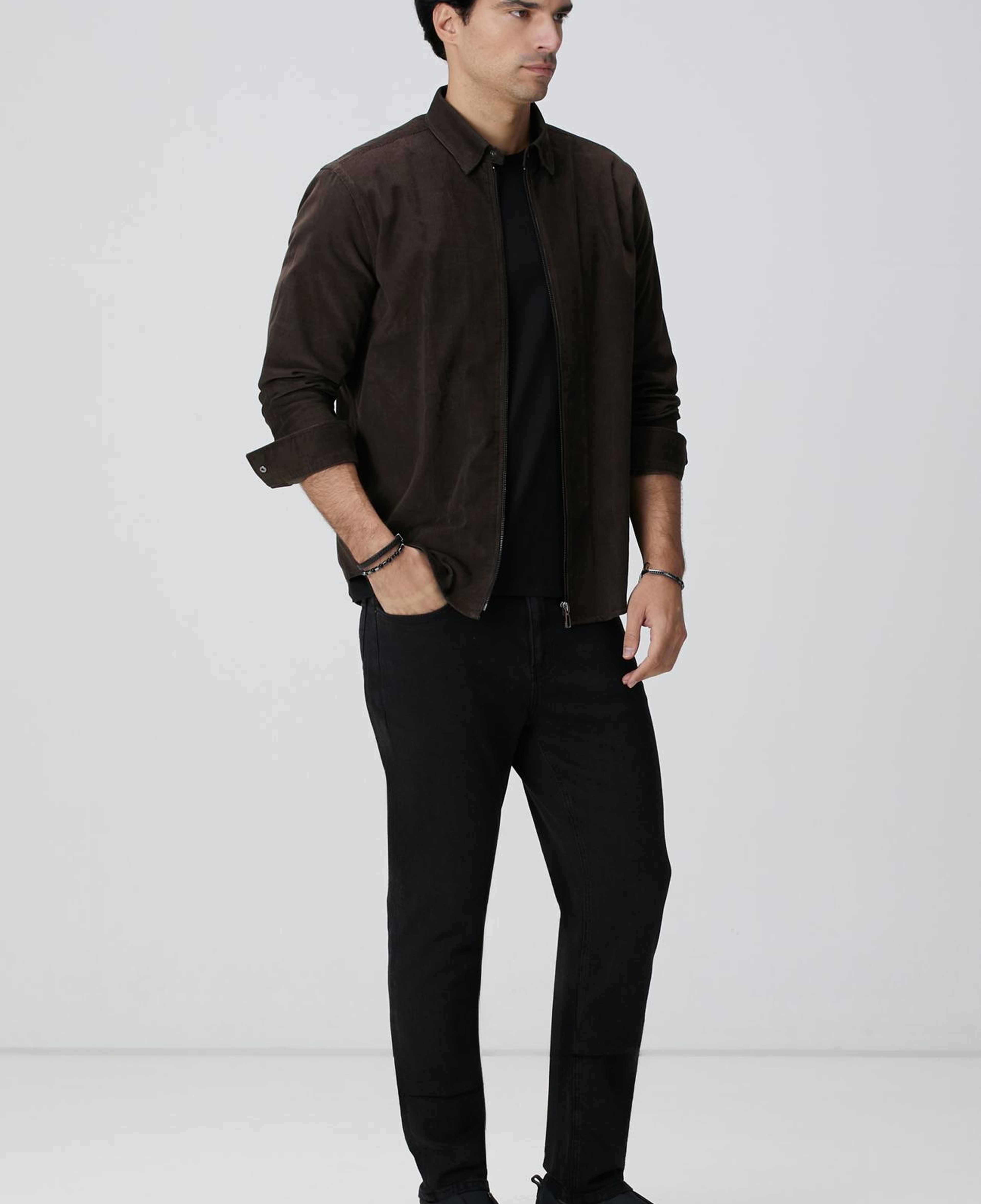 Network Erkek Siyah Basic T-shirt