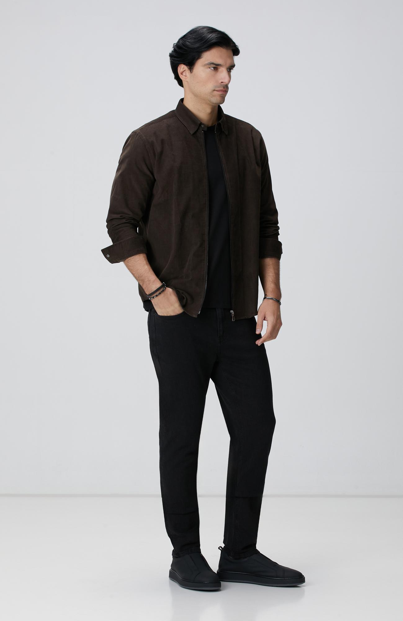 Network Erkek Siyah Basic T-shirt