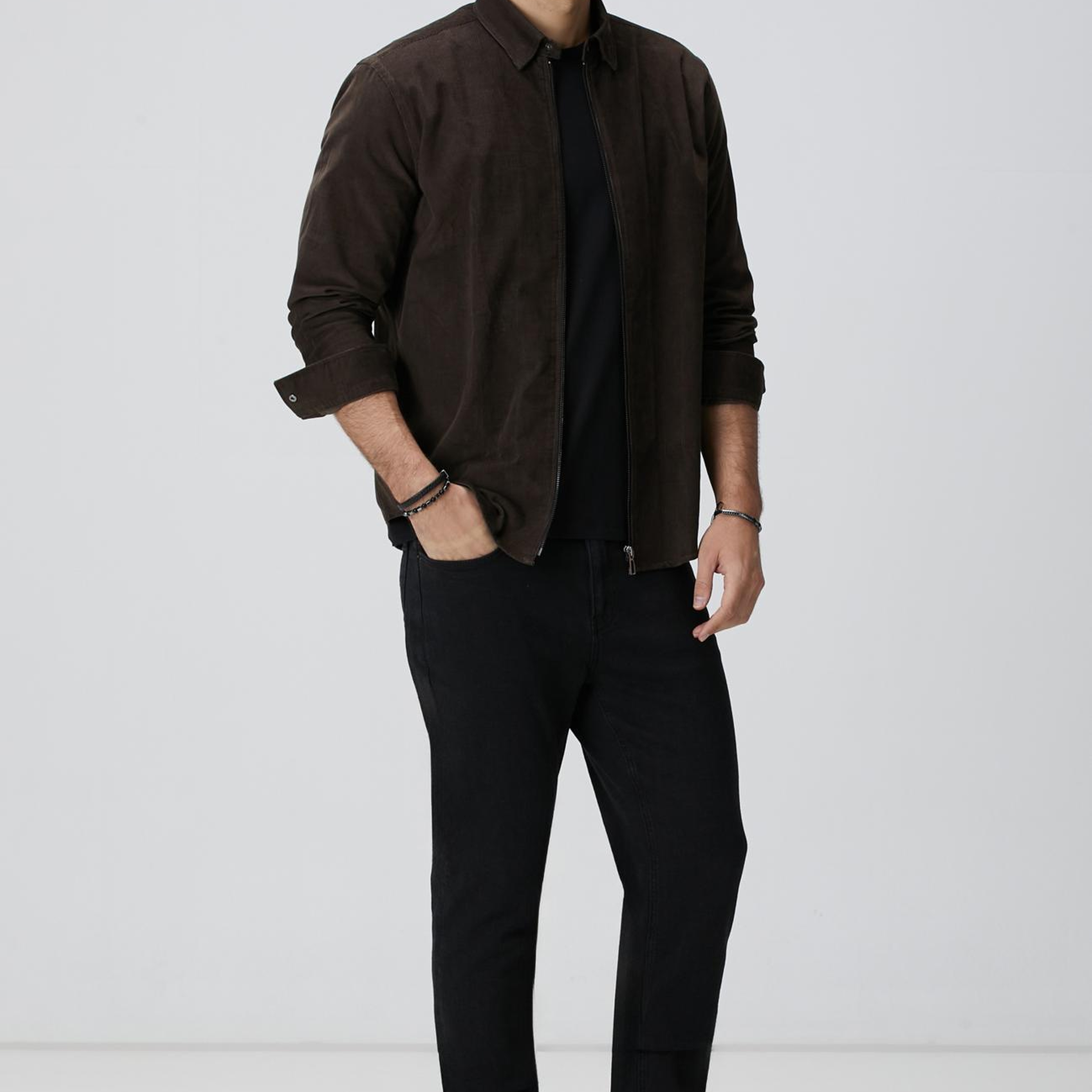 Network Erkek Siyah Basic T-shirt