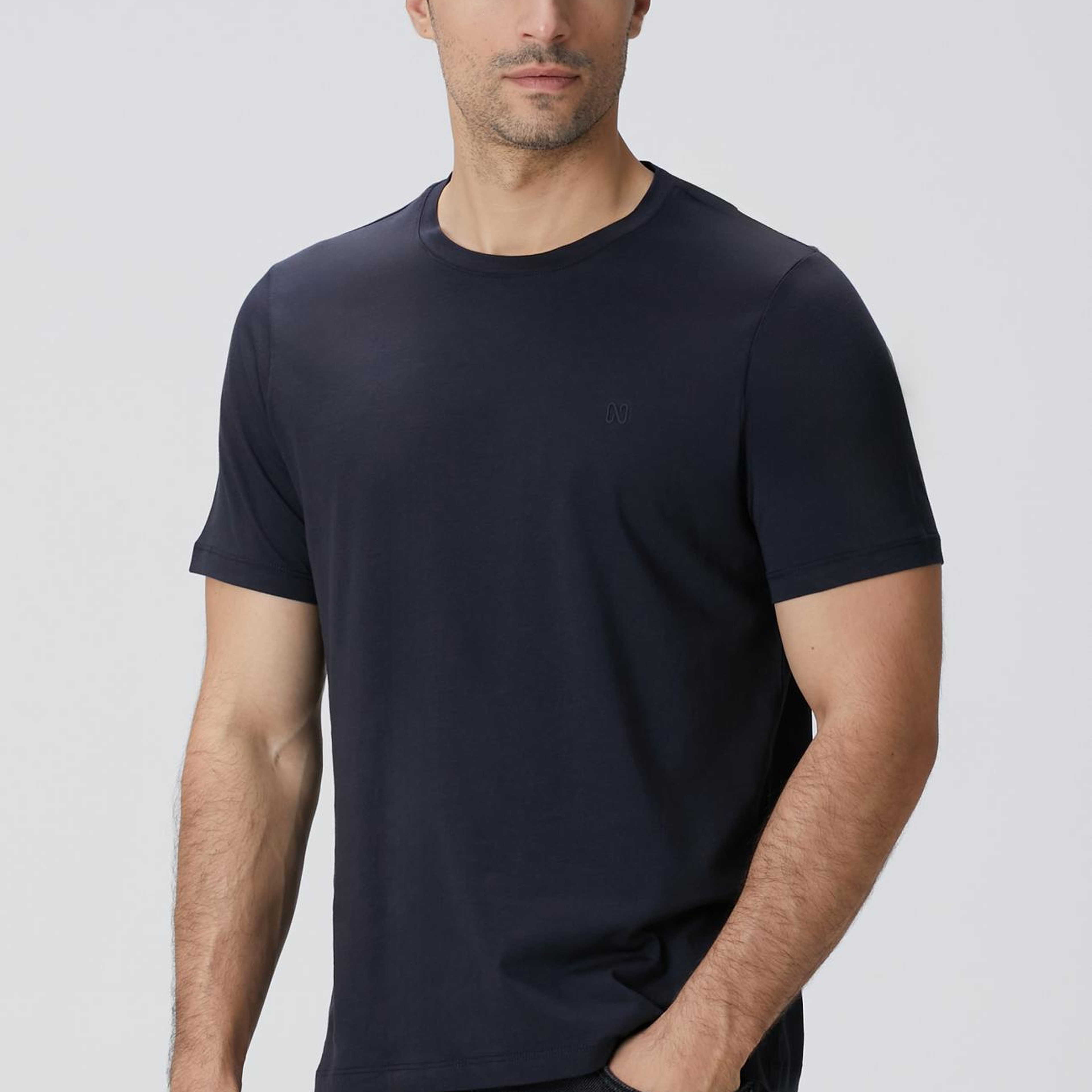 Network Erkek Lacivert Basic T-shirt