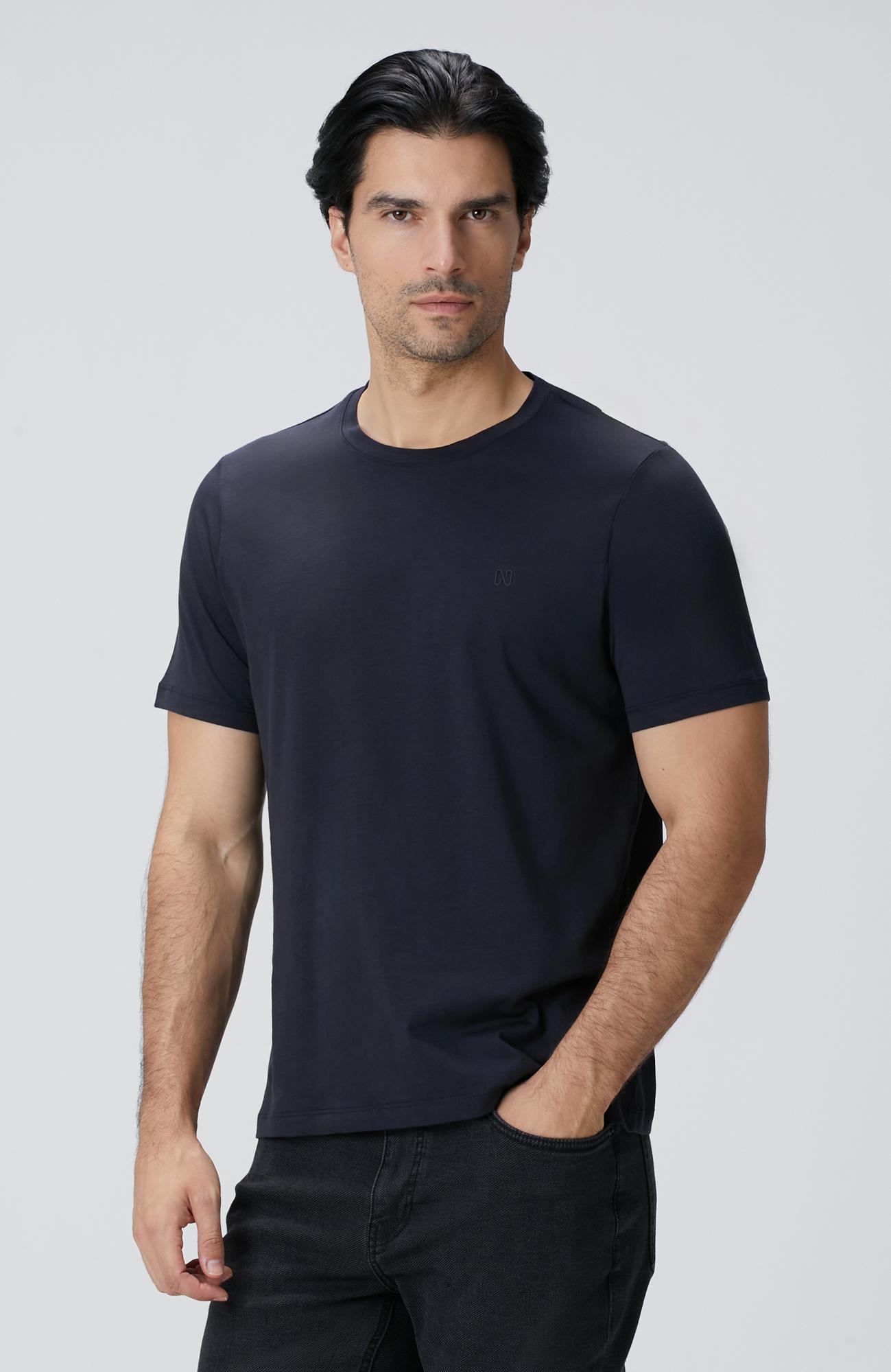 Network Erkek Lacivert Basic T-shirt
