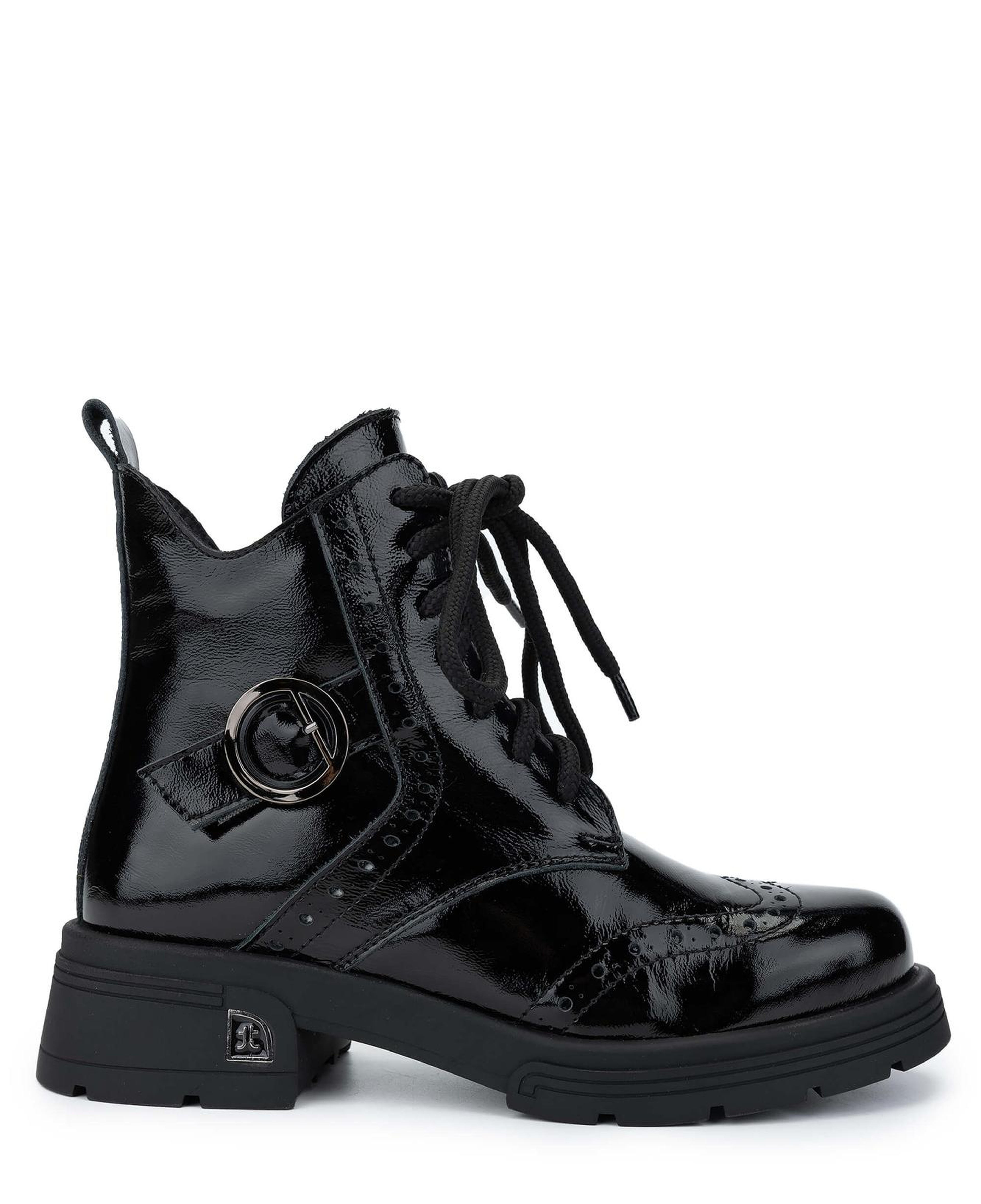 Tamer Tanca Kadın Hakiki Deri Siyah Rugan Casual Bot