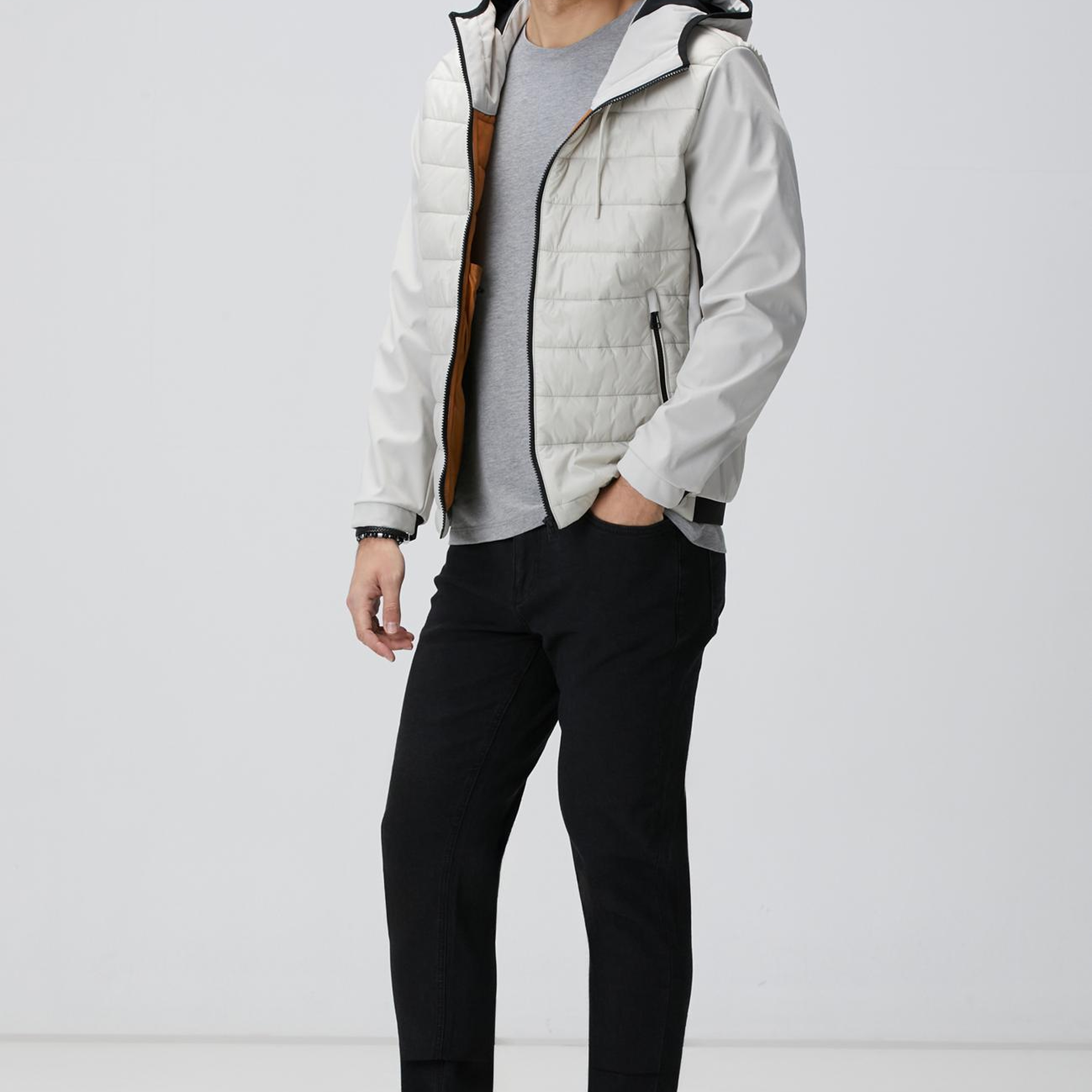 Network Erkek Gri Melanj Basic T-shirt