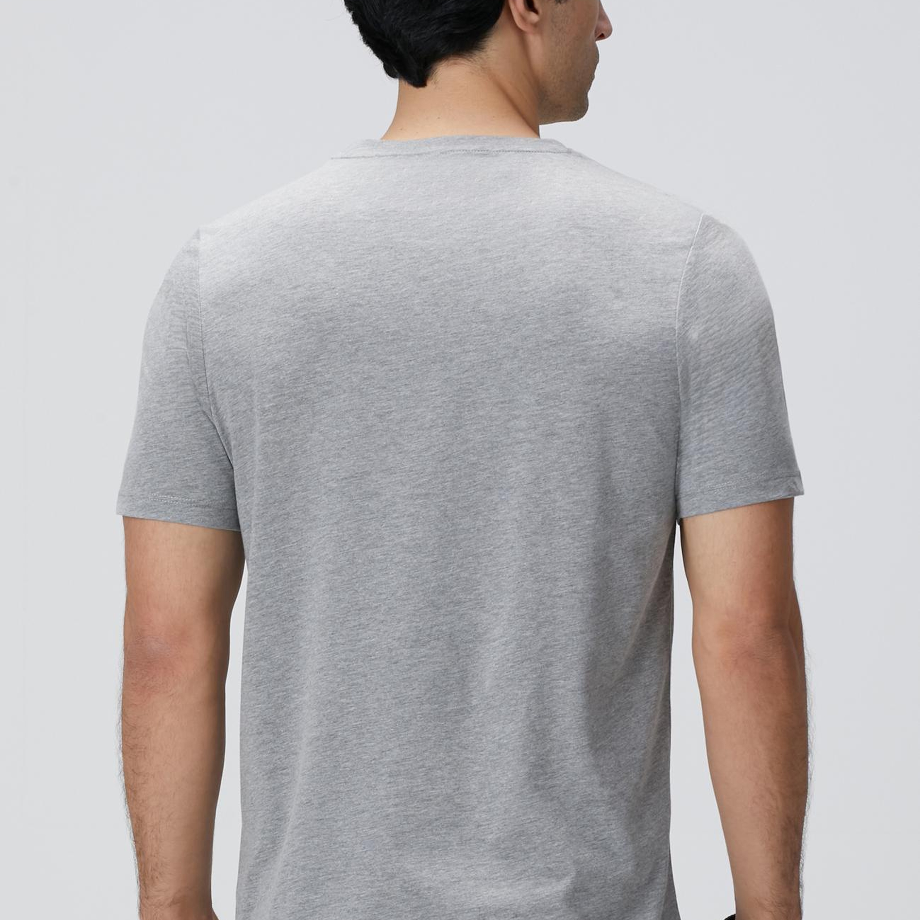 Network Erkek Gri Melanj Basic T-shirt