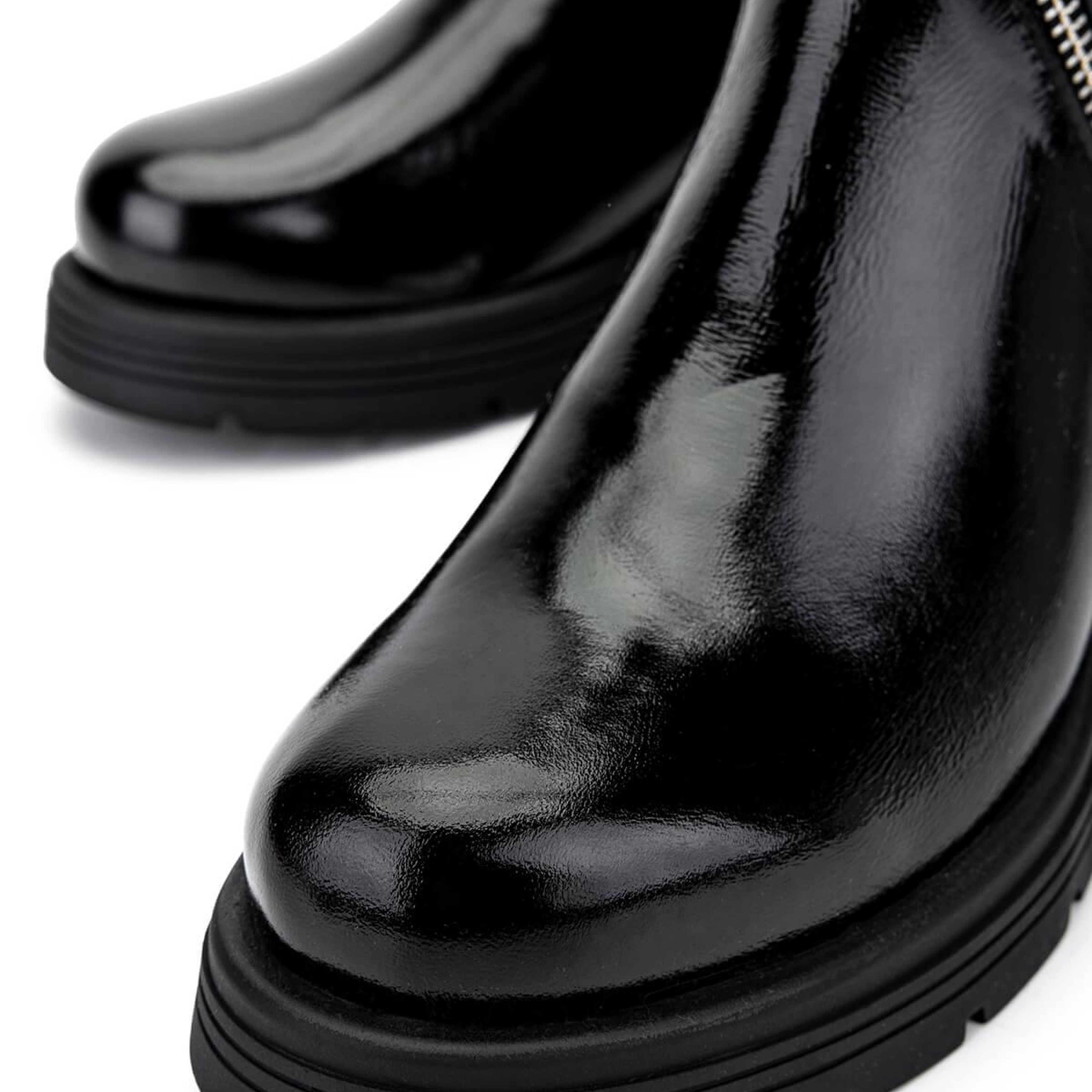 Tamer Tanca Kadın Hakiki Deri Siyah Rugan Casual Bot