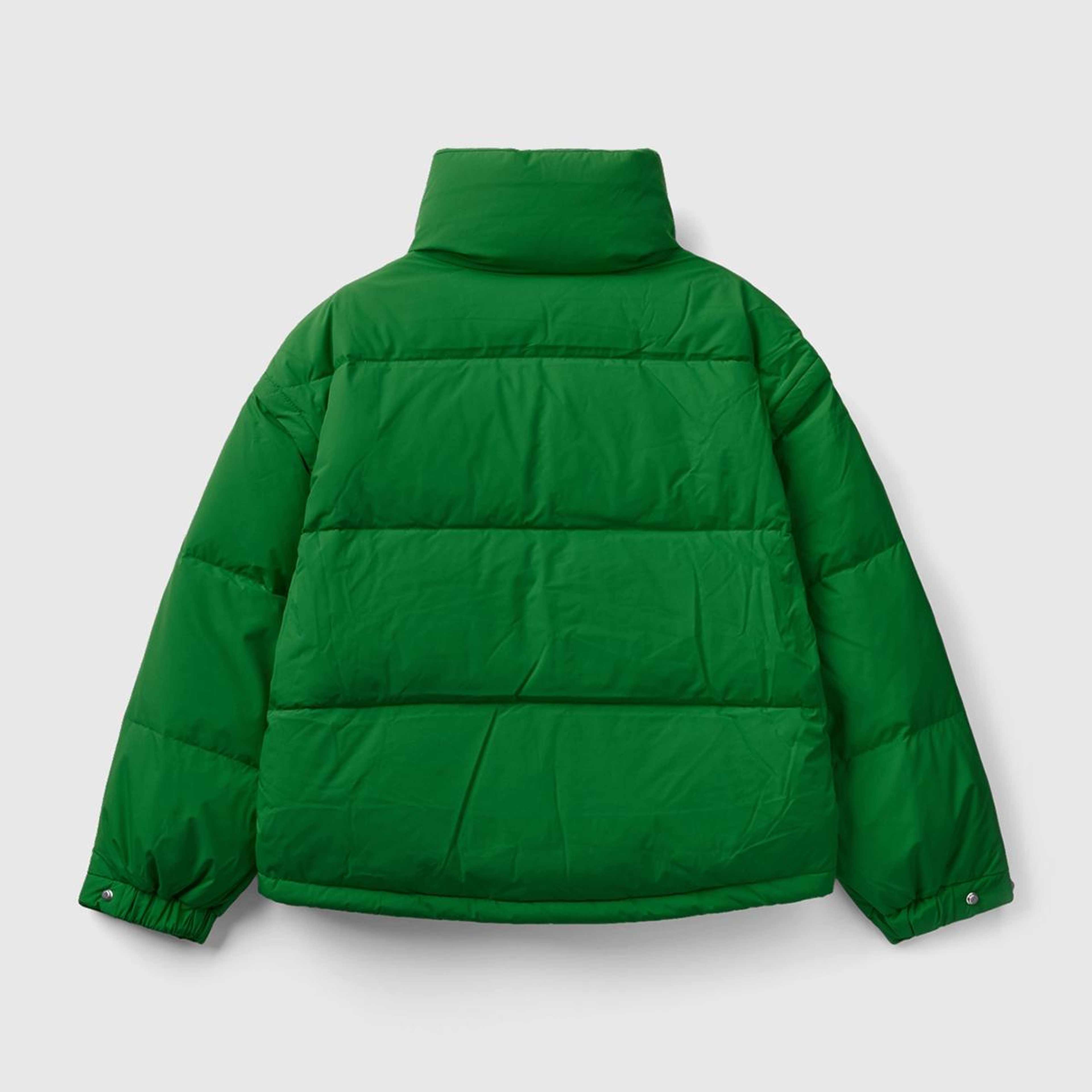 Kadın Yeşil Kaz Tüyü Dolgulu Pufa Mont