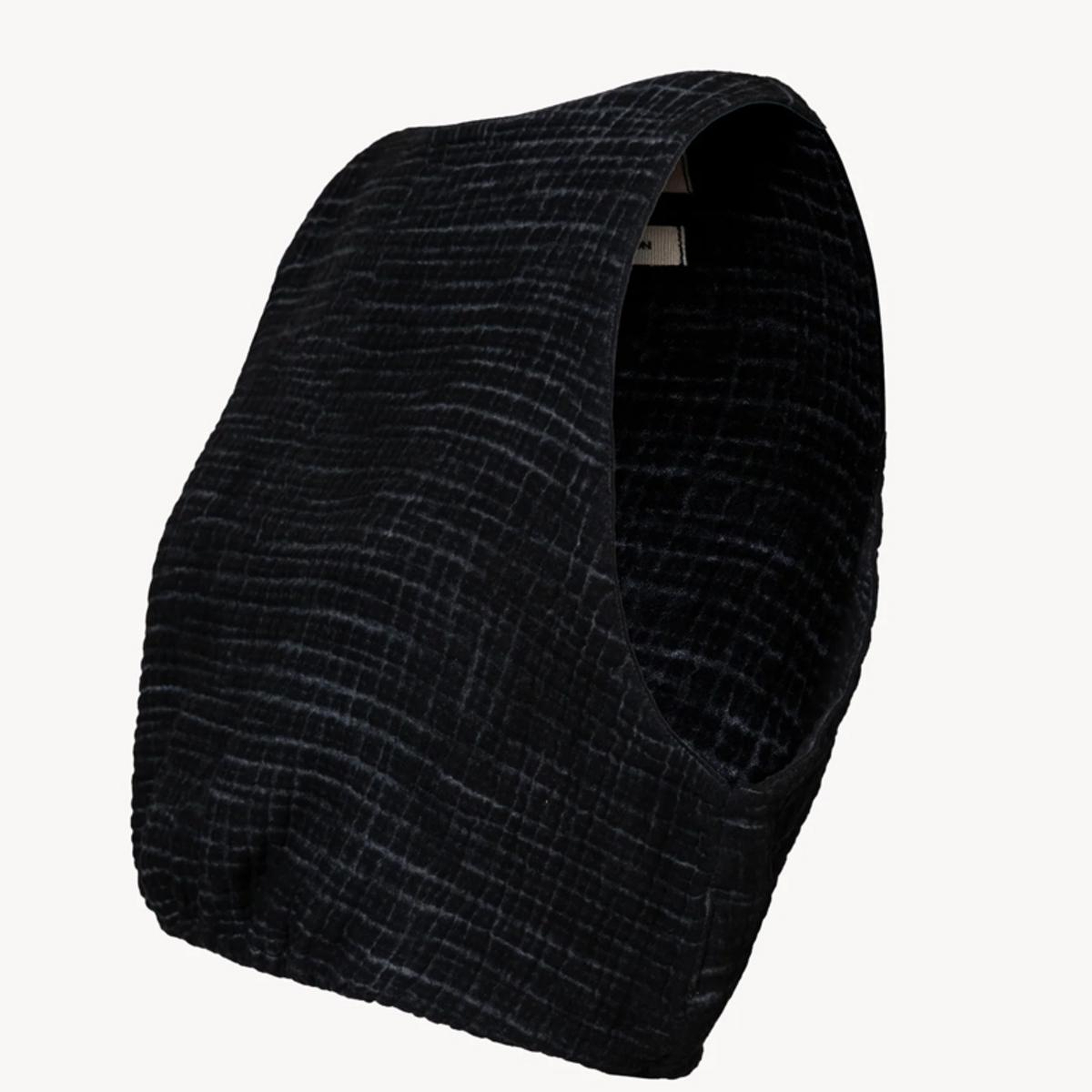 İKİKIZ Crinkle Crop Bluz Kadın Siyah