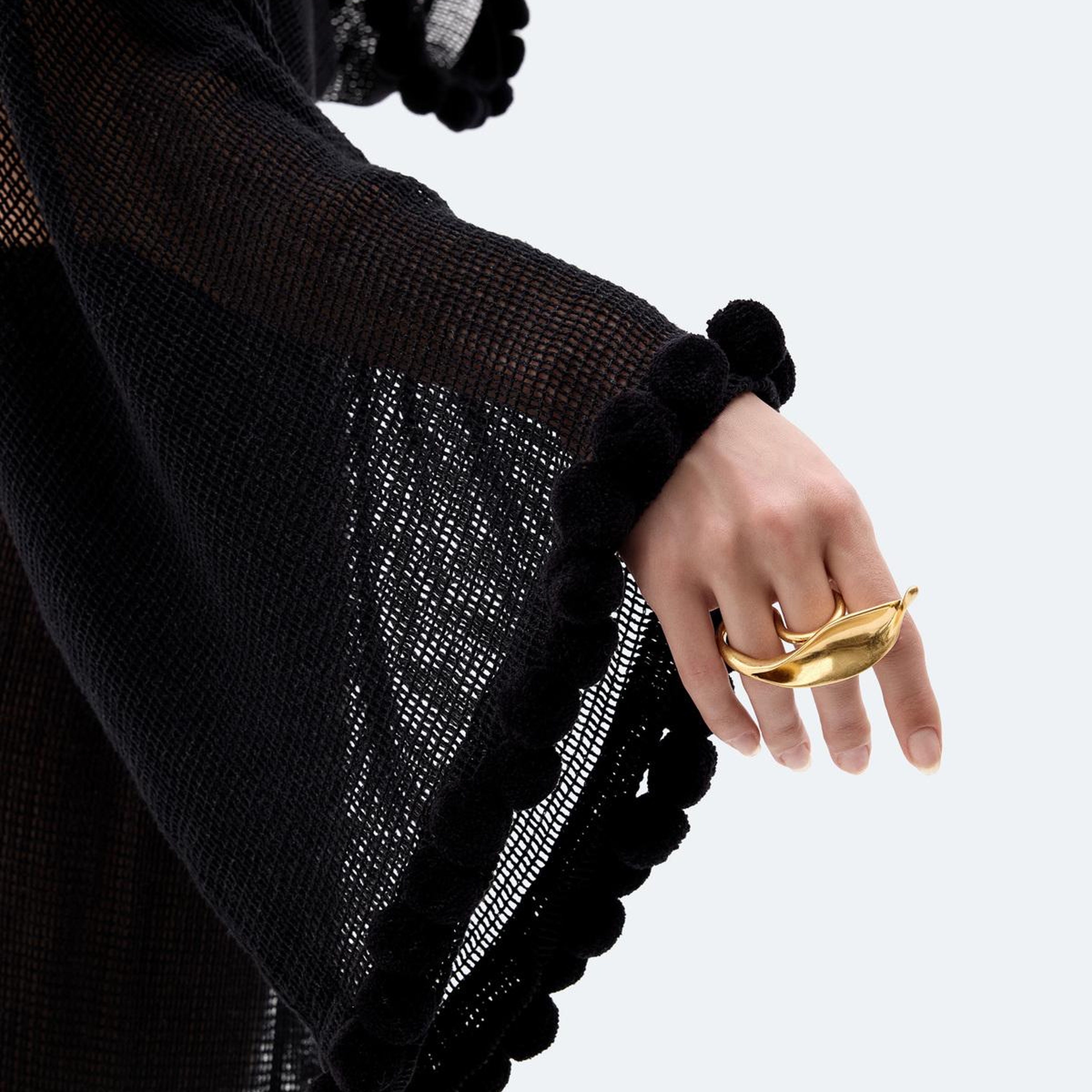 İKİKIZ Kroşe Bluz Kadın Siyah