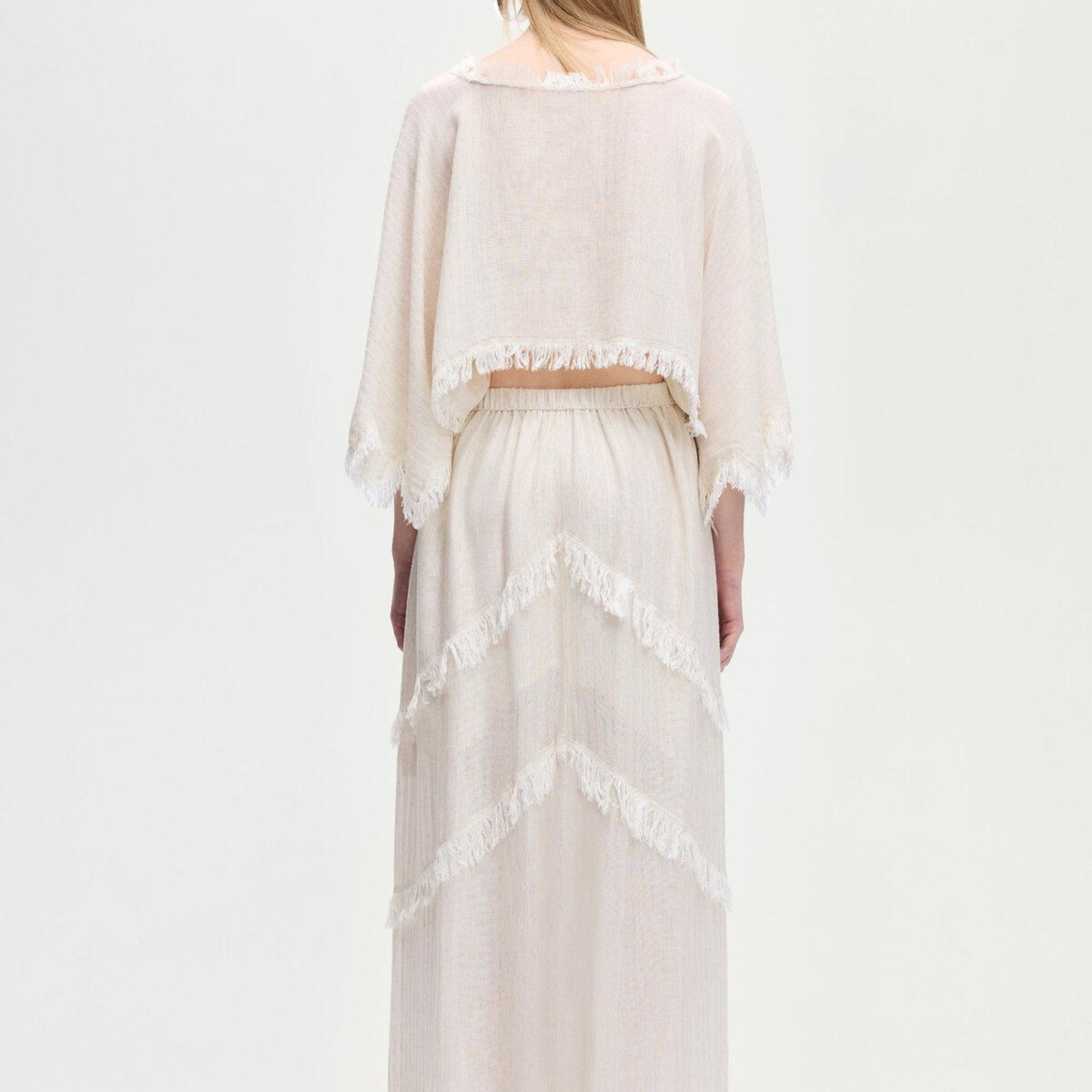 İKİKIZ Asimetrik Etek Kadın Naturel