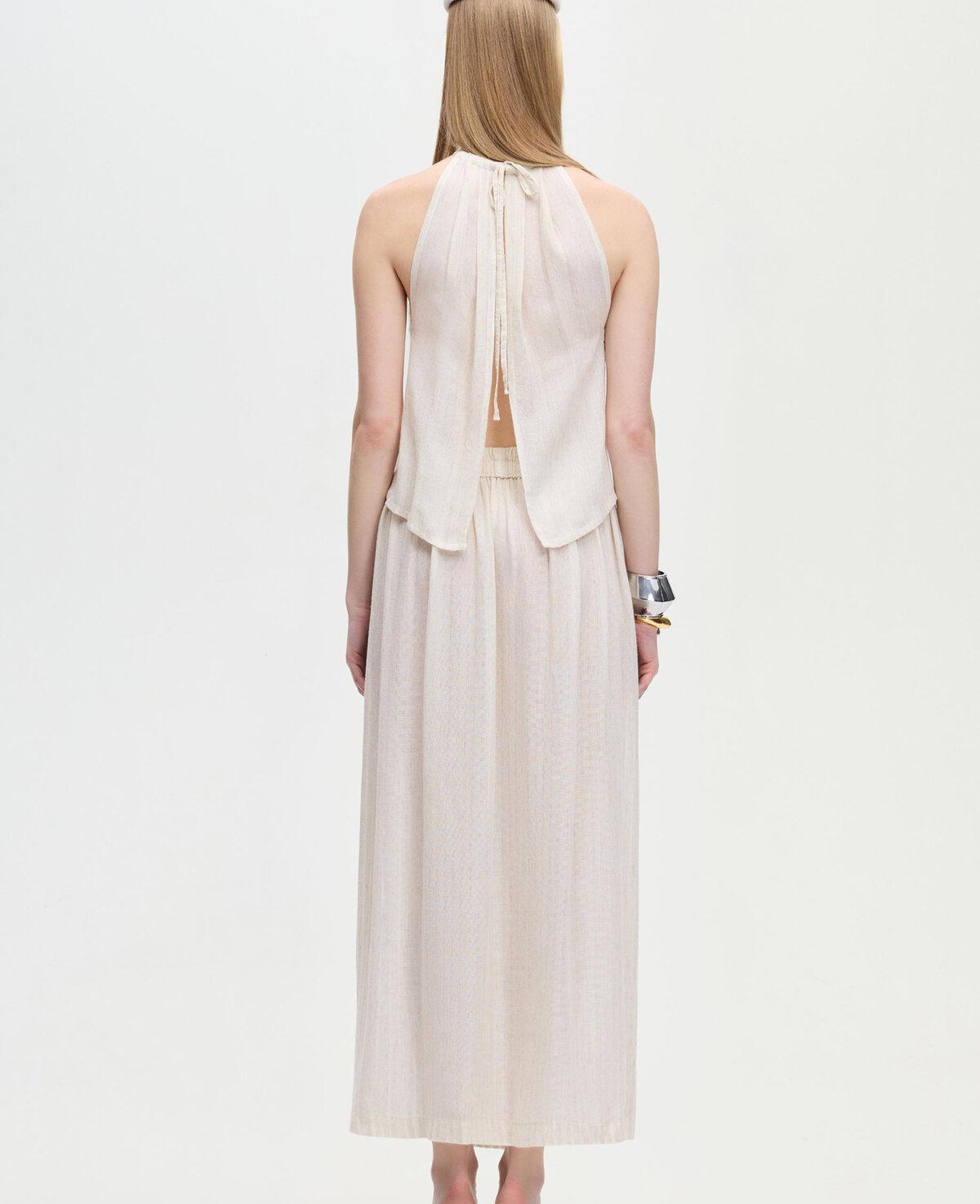 İKİKIZ Pileli Etek Kadın Naturel