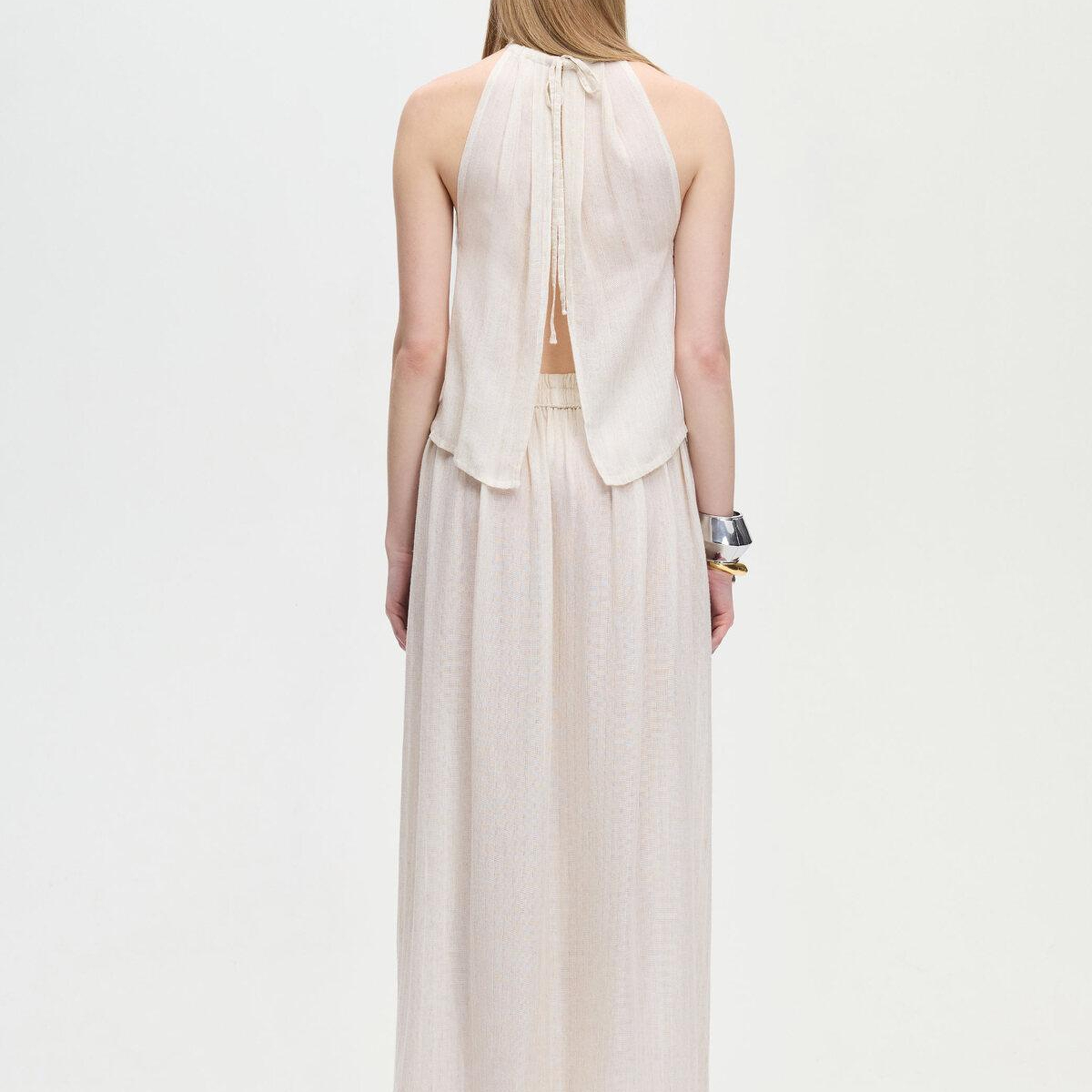 İKİKIZ Askılı Bluz Kadın Naturel