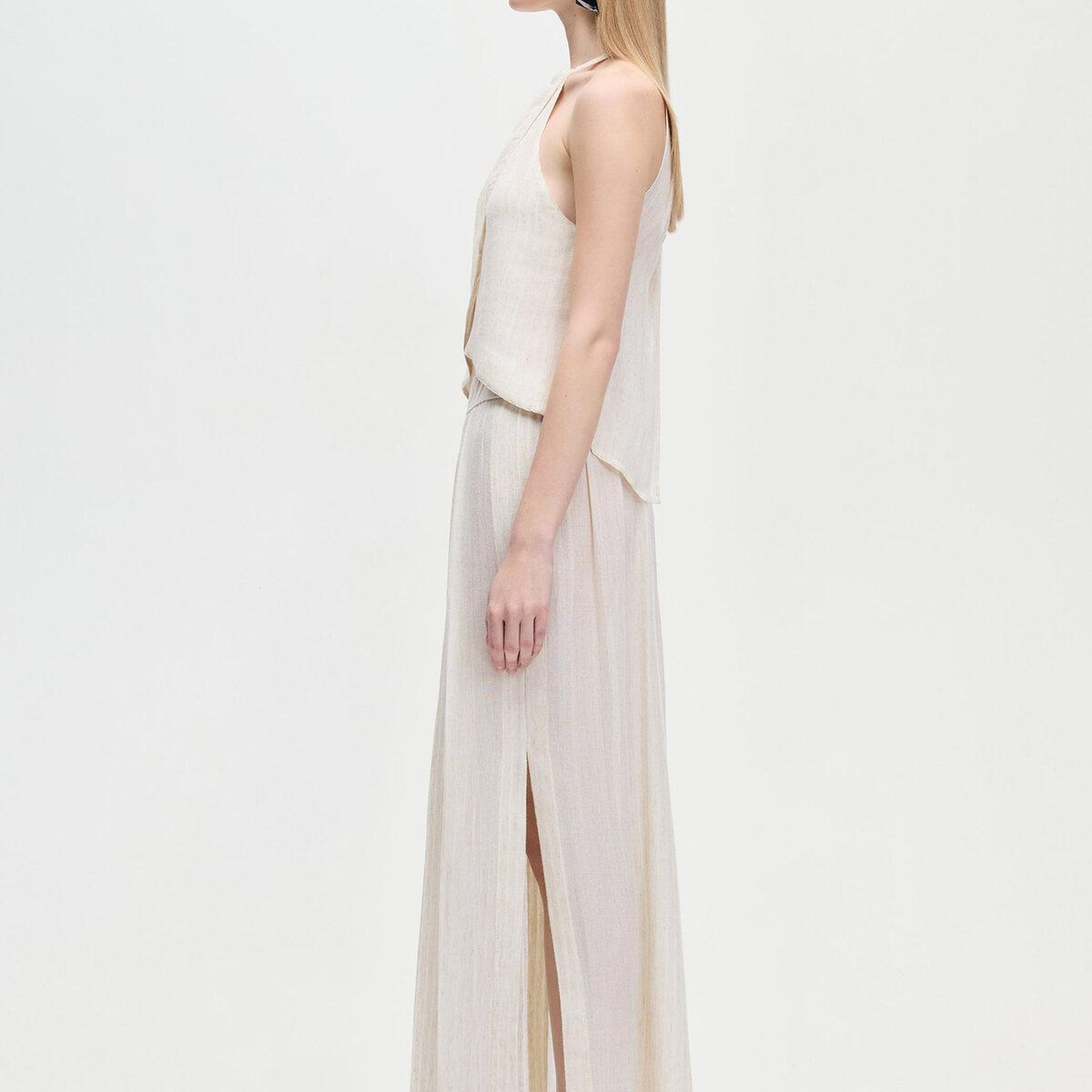 İKİKIZ Askılı Bluz Kadın Naturel