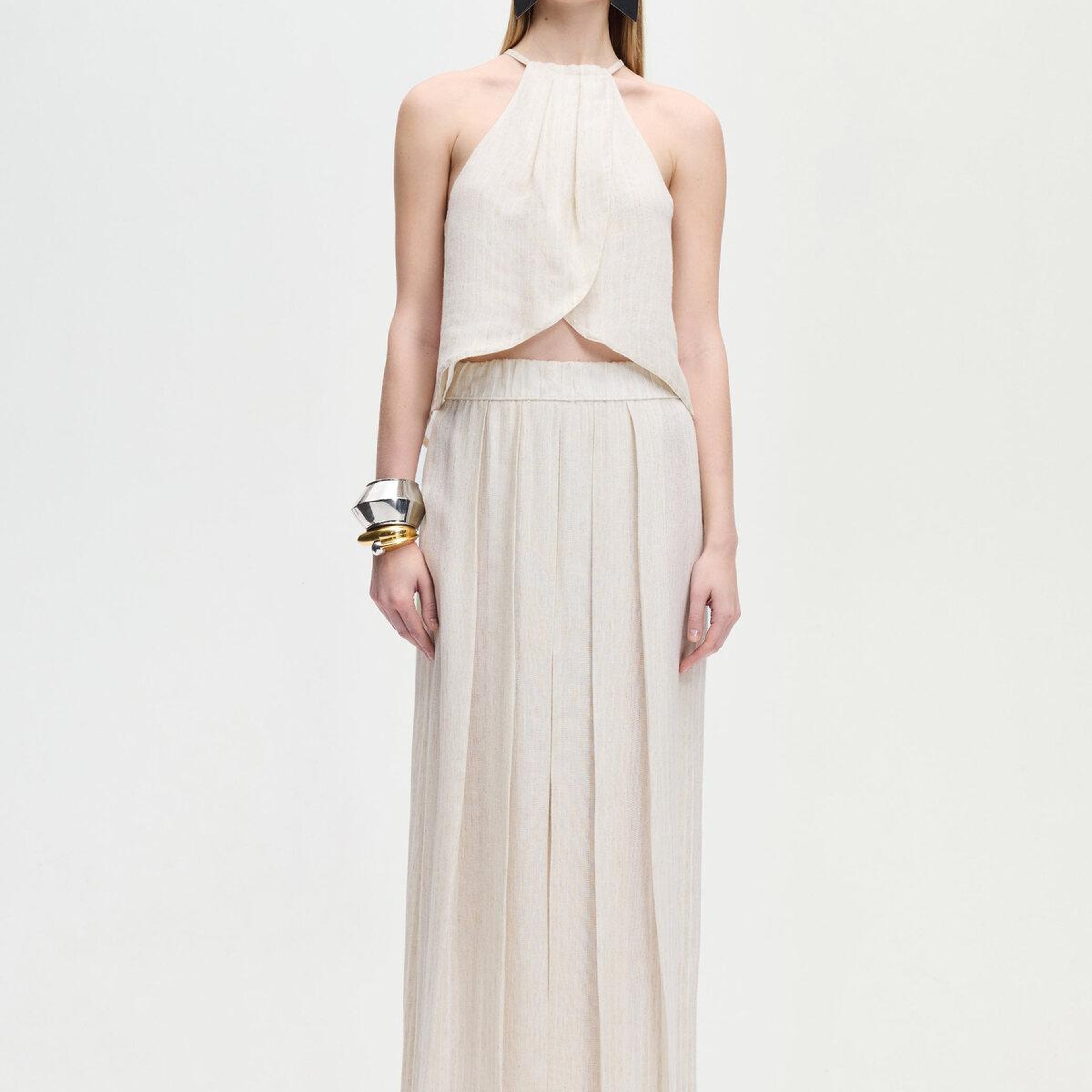 İKİKIZ Askılı Bluz Kadın Naturel