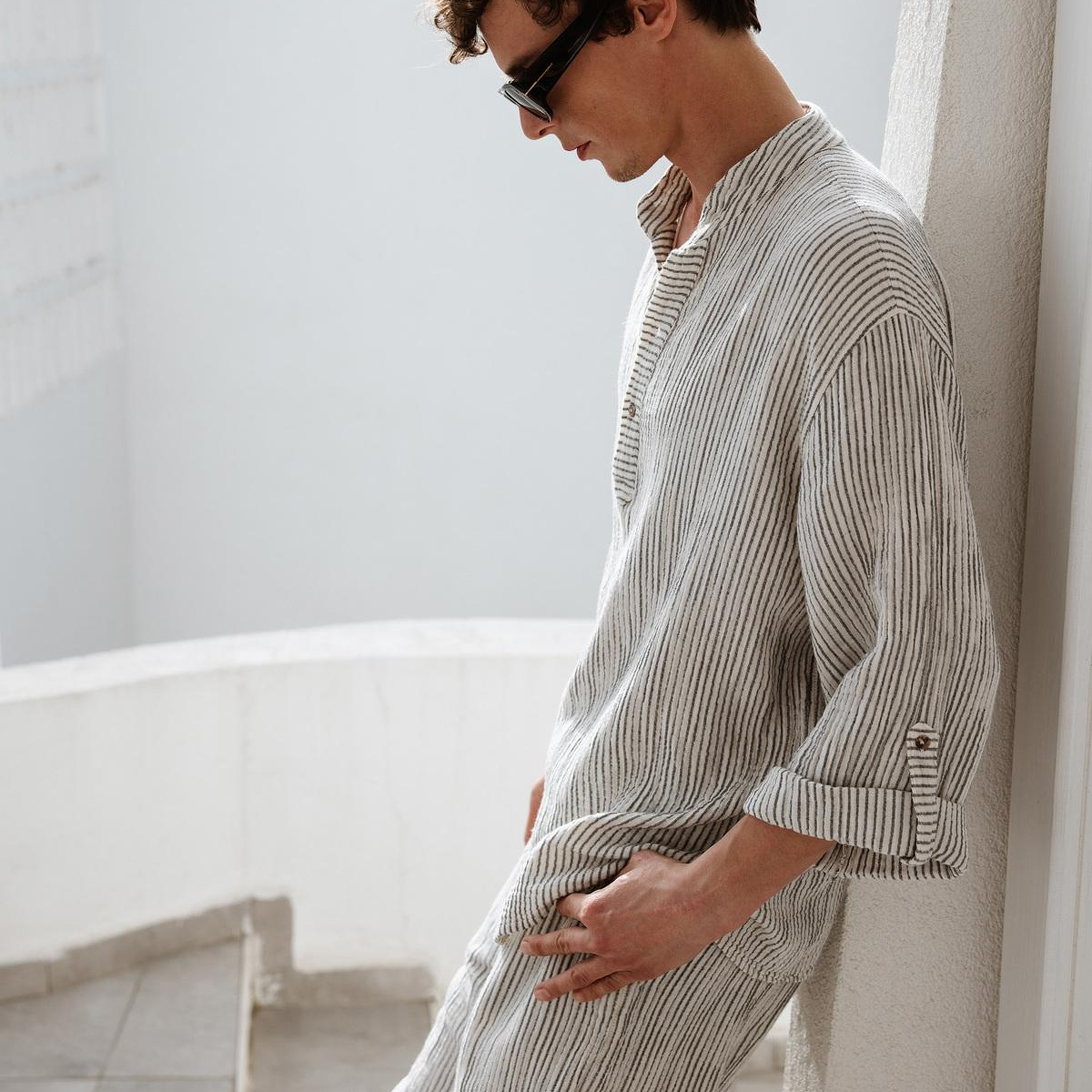 İkikız Siyah Çizgili Şort M-L