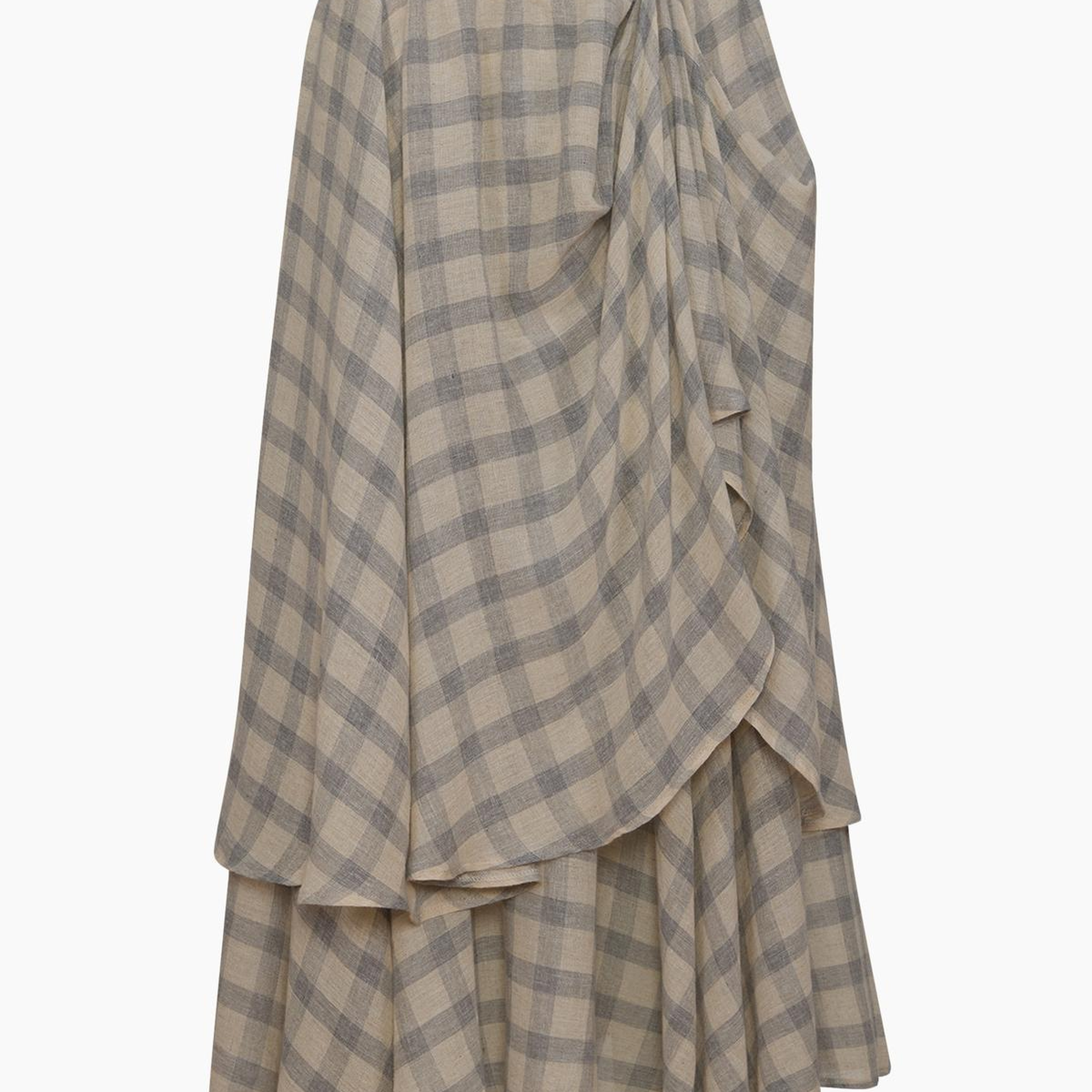 İKİKIZ Gri Ekose Etek Kadın Renkli