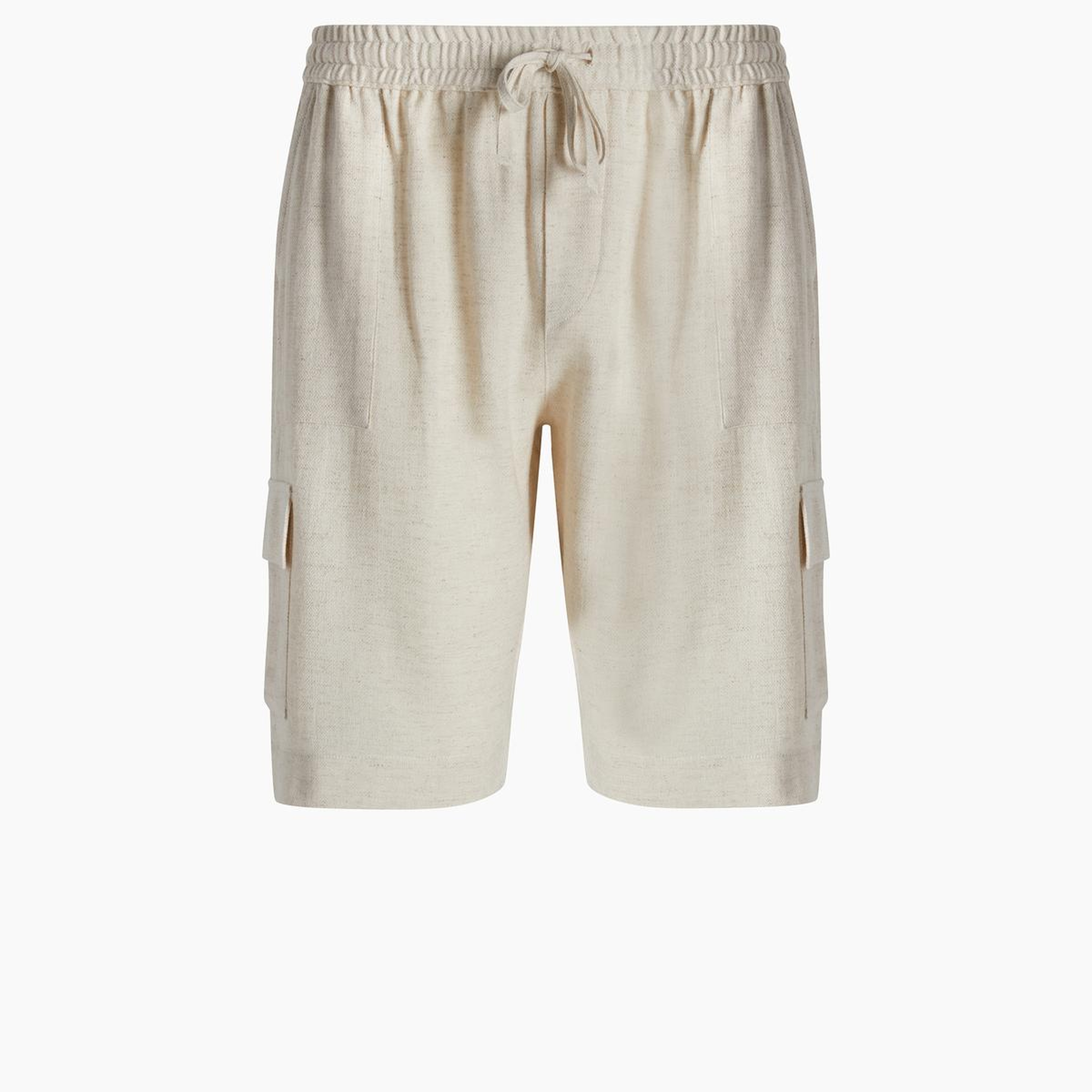 İKİKIZ Keten Kargo Şort Erkek Naturel