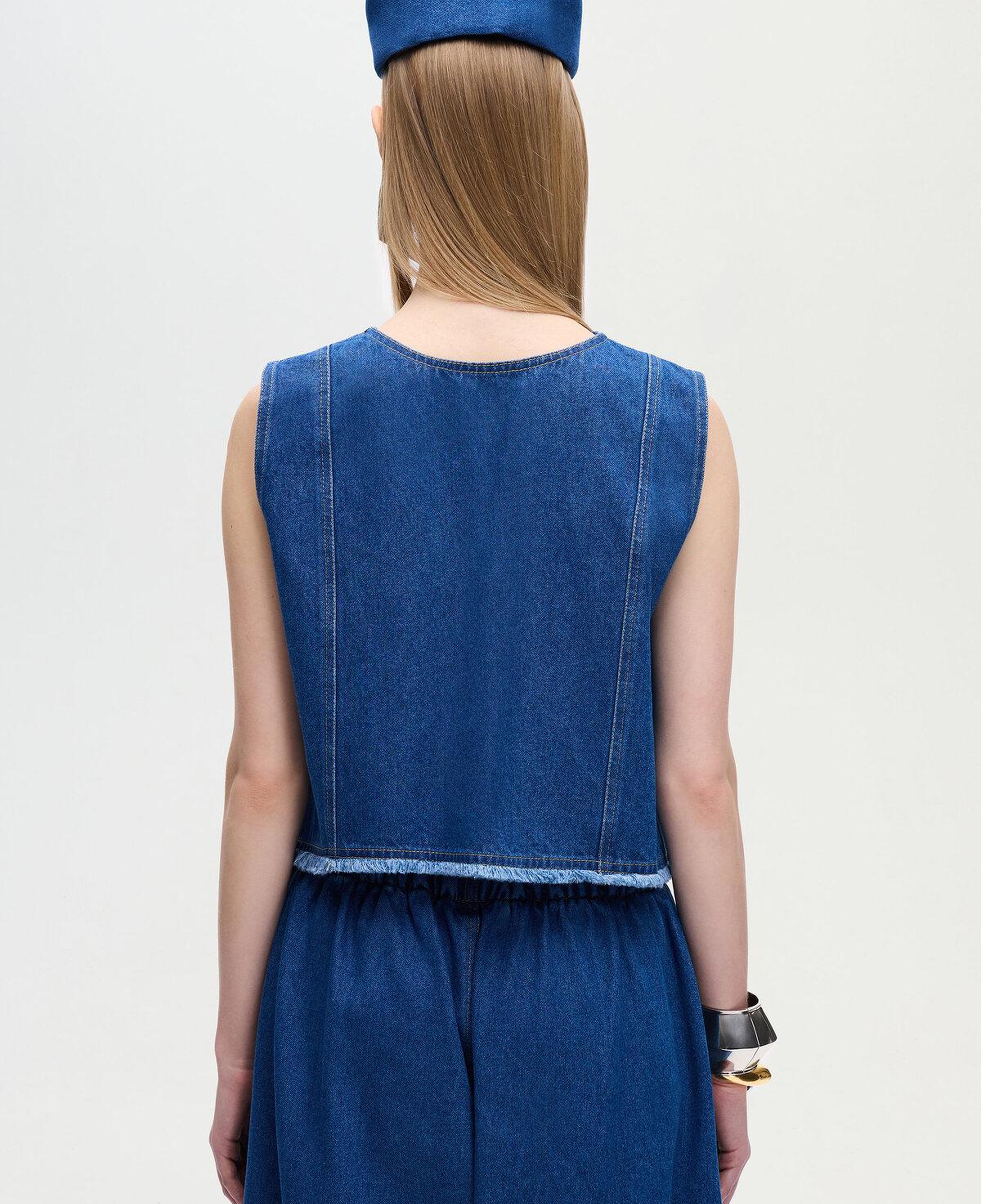 İKİKIZ Denim Yelek Kadın Renkli