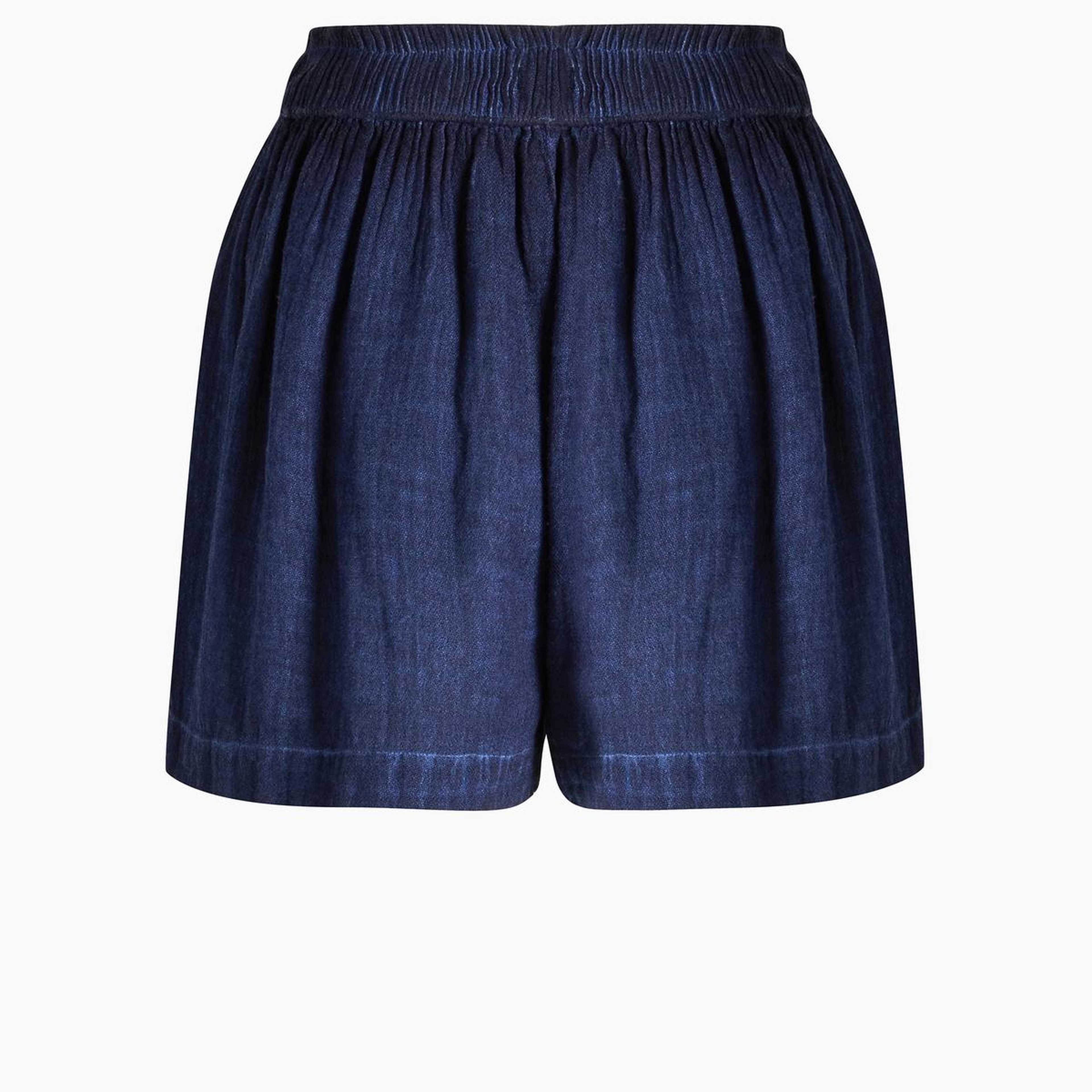 İKİKIZ Keten Navy Şort Kadın Mavi