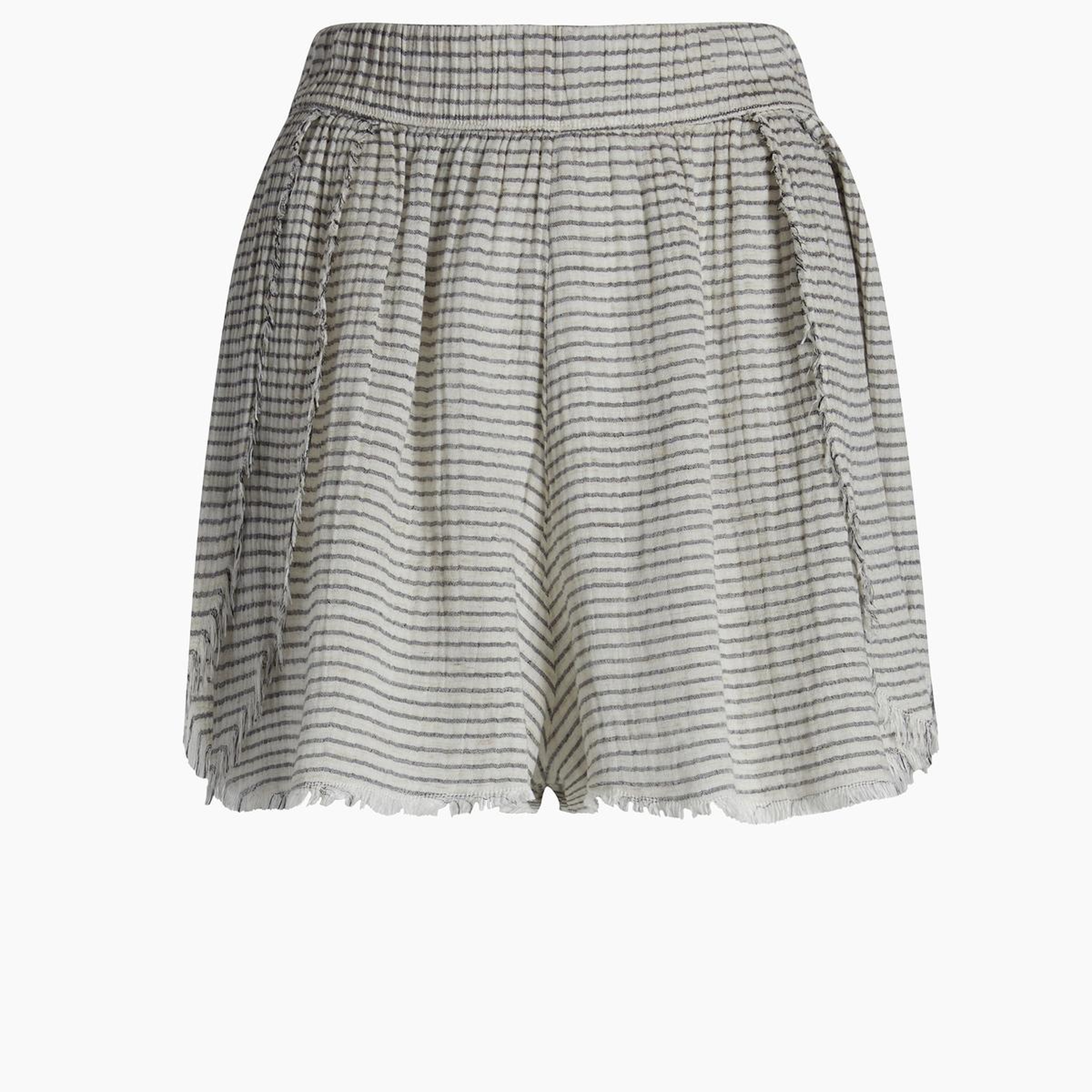 İKİKIZ Siyah Çizgili Mini Şort Kadın Siyah