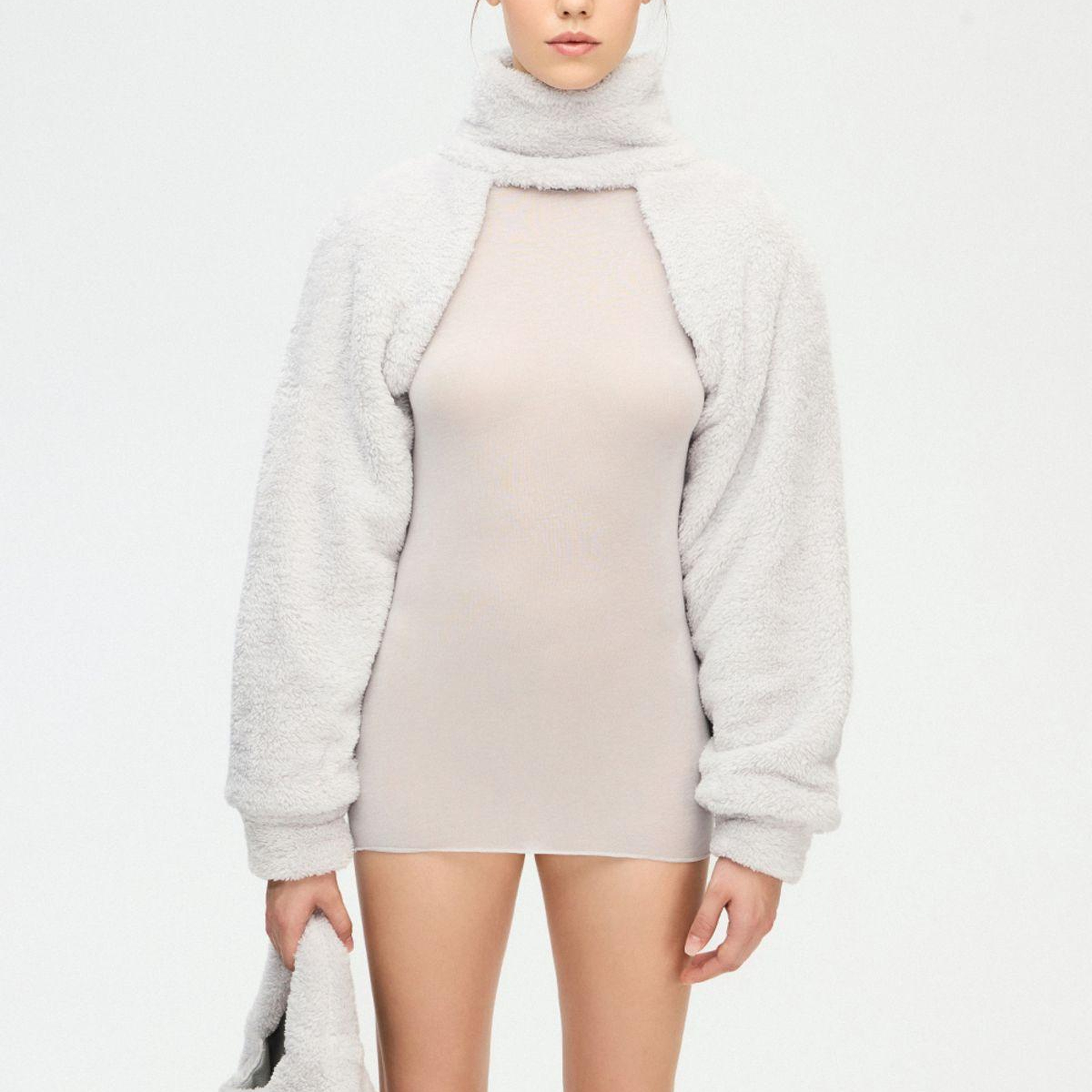 İKİKIZ Gri Pelüş Bolero