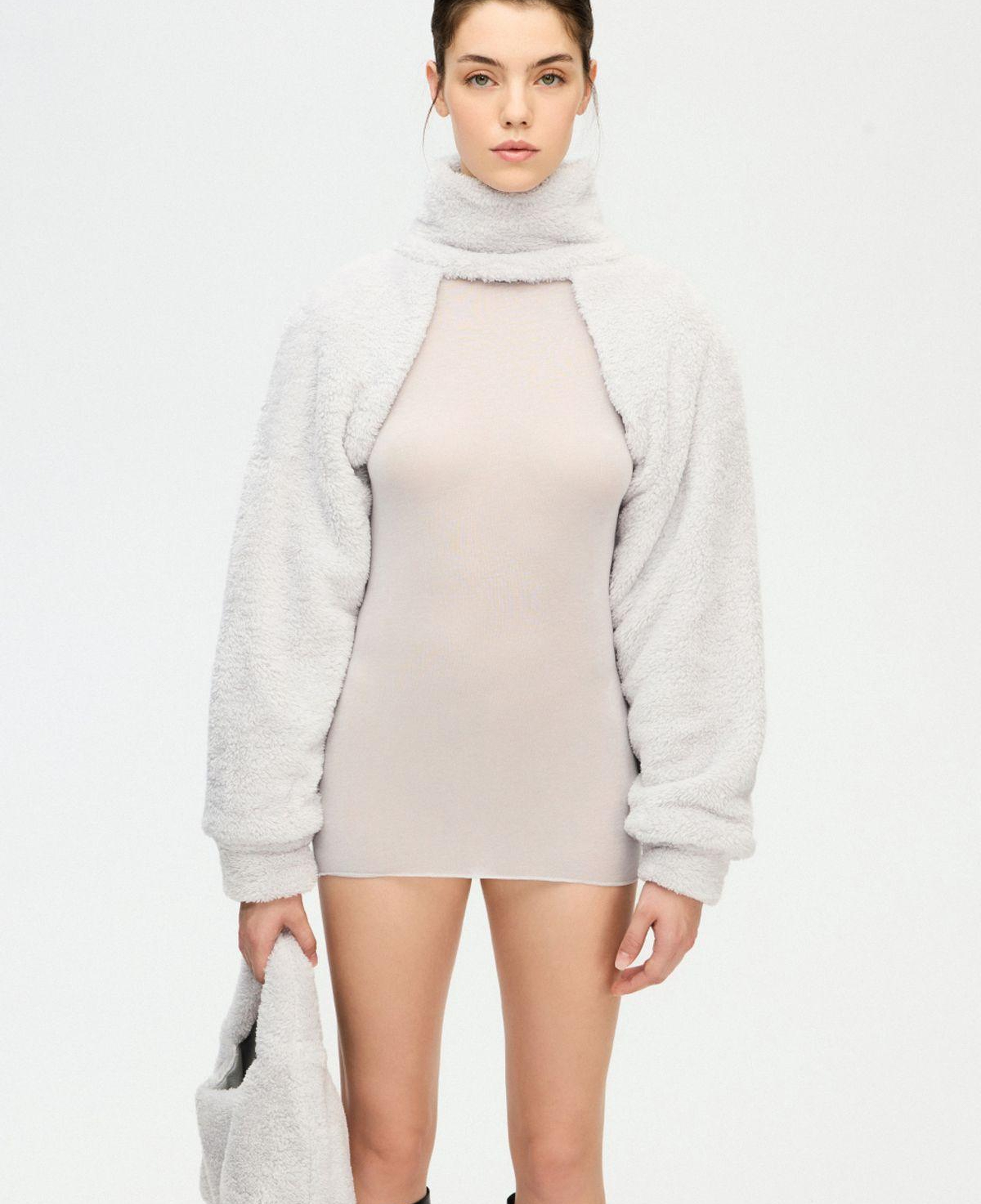 İKİKIZ Gri Pelüş Bolero