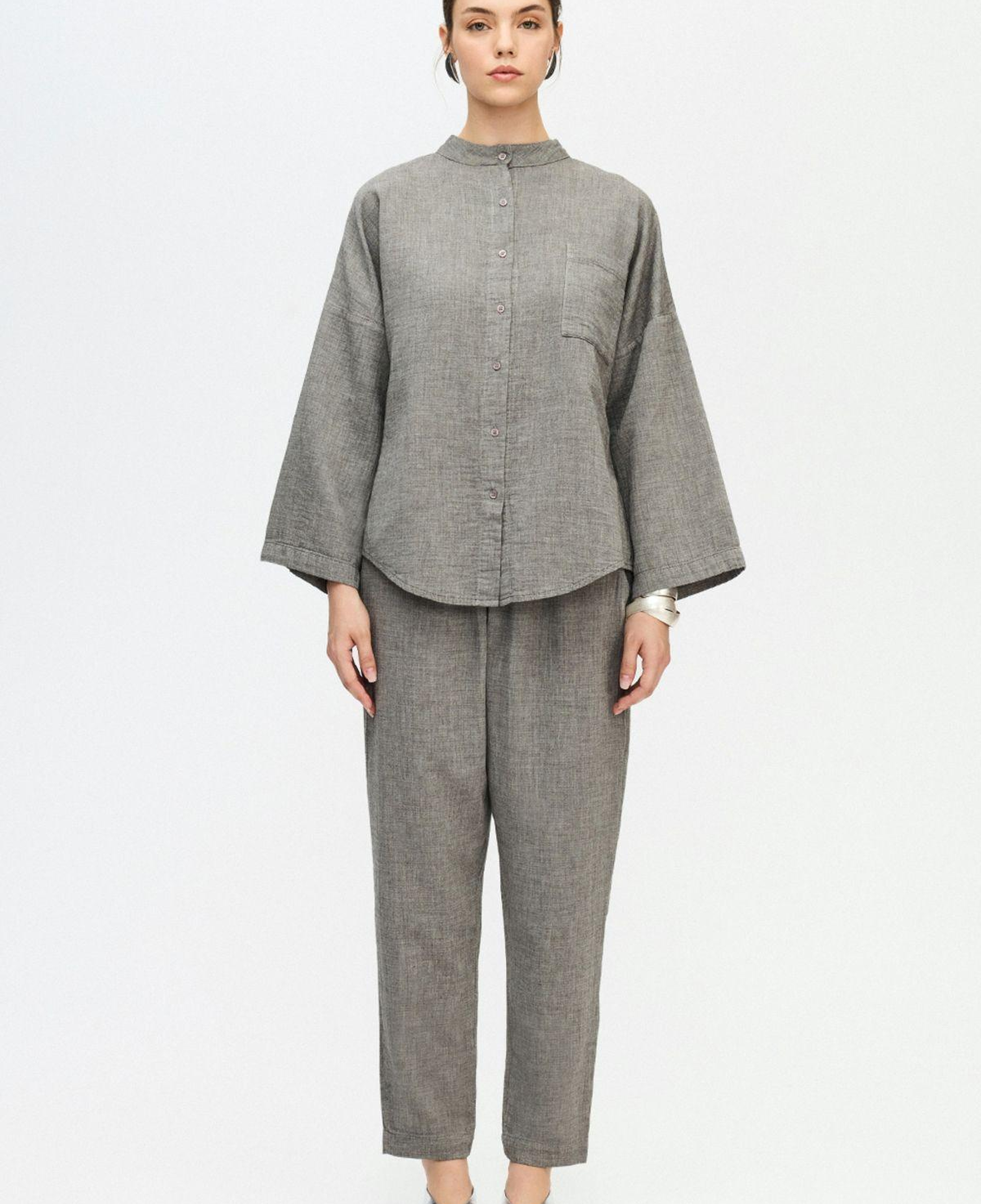 İKİKIZ Gri Slouchy Pantolon Kadın Gri